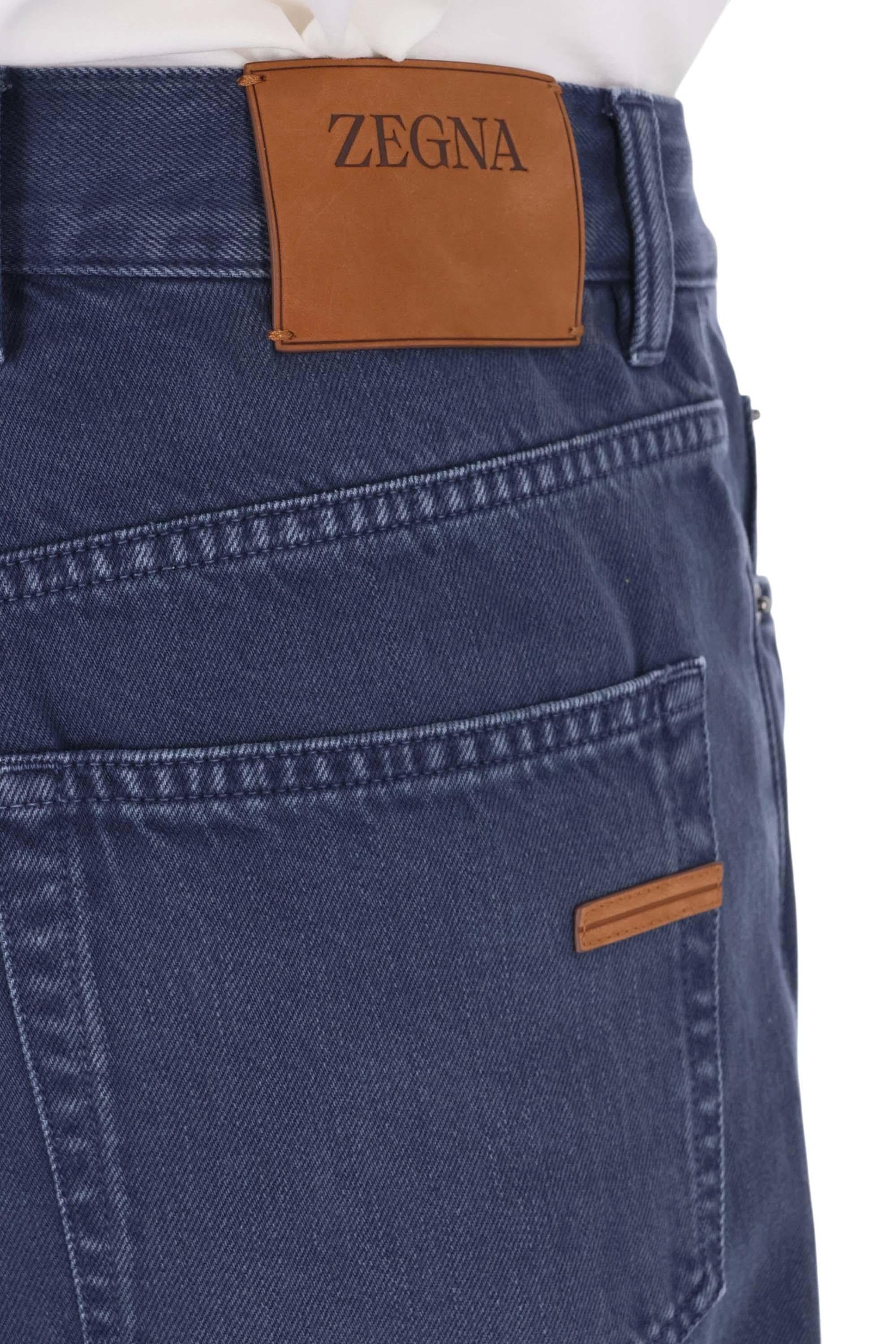 Zegna 5 tasche color Roccia in cotone murble UHIK5A3-CITYE B07
