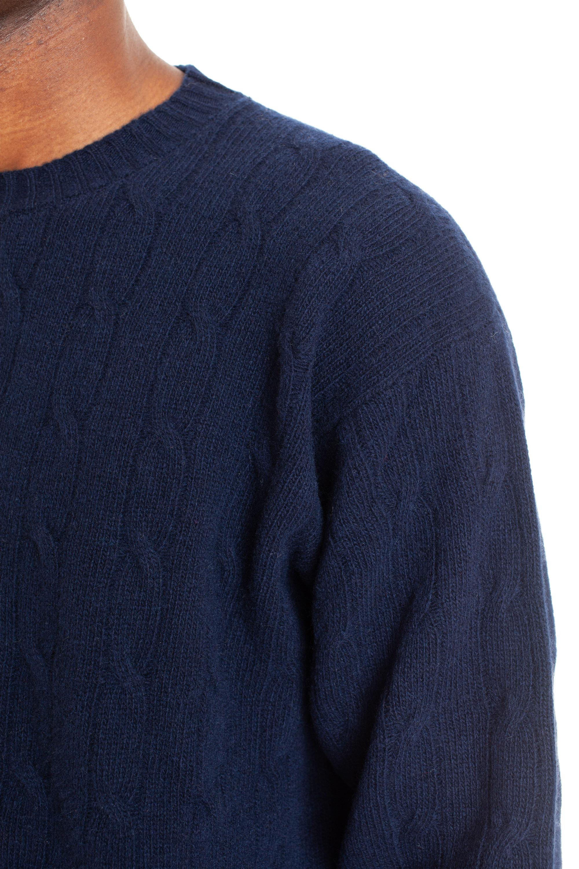 Maglia girocollo a trecce in lana-cashmere RM37201 10 Roberto Collina