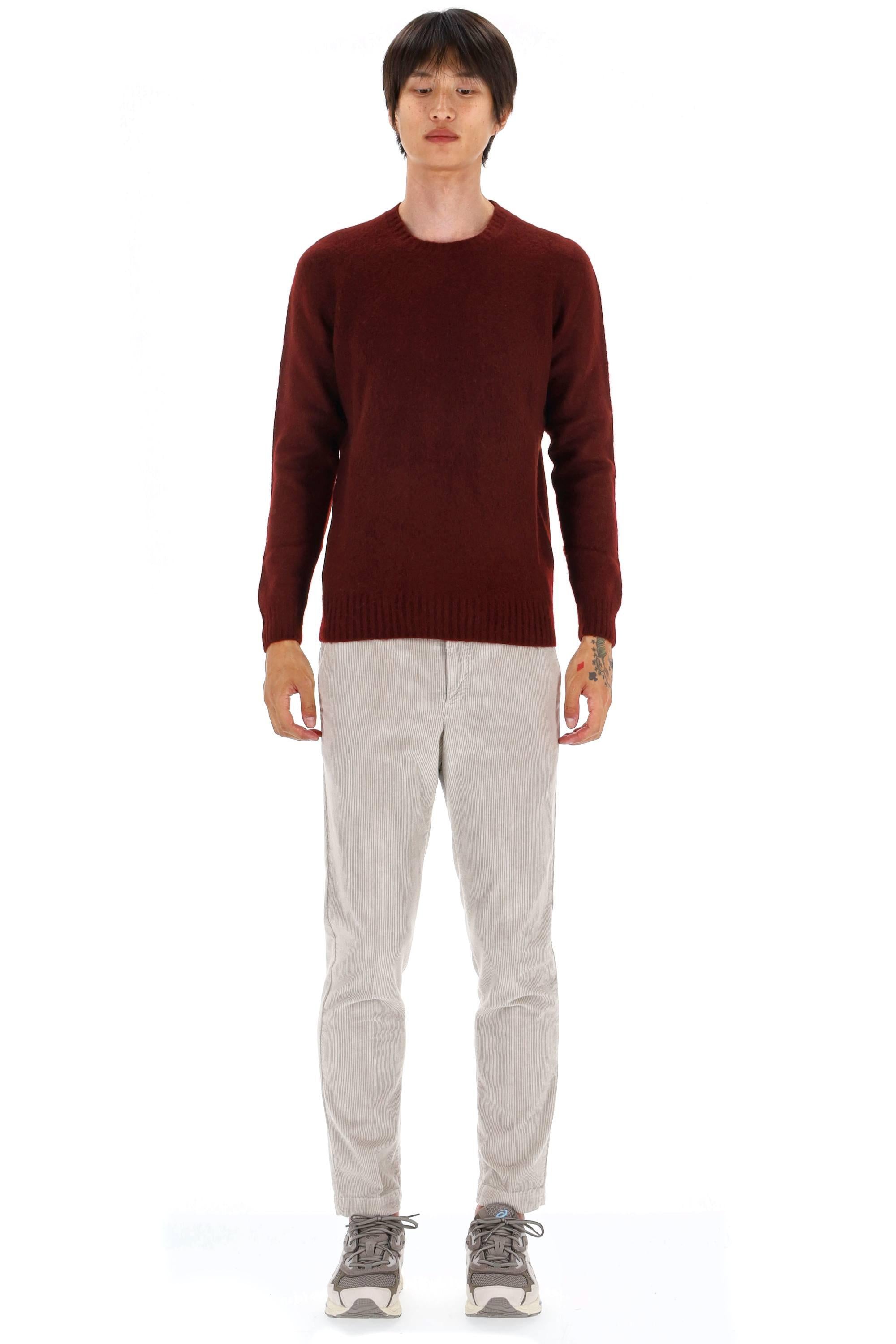 Maglia girocollo in lana garzata D8W103GLO-2 395 Drumohr
