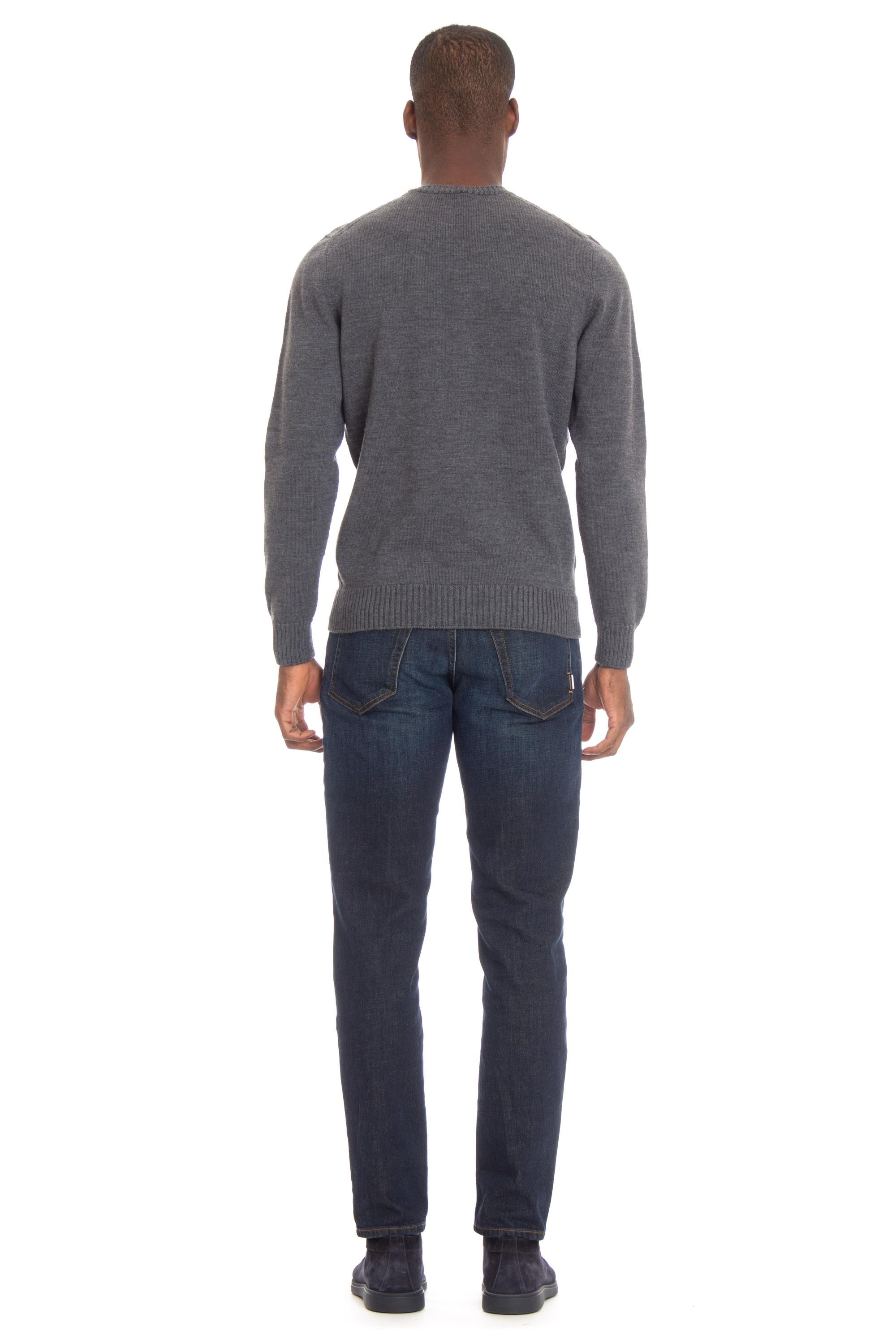 Maglia girocollo in lana merinos finezza 7 D7M103_5 671 Drumohr