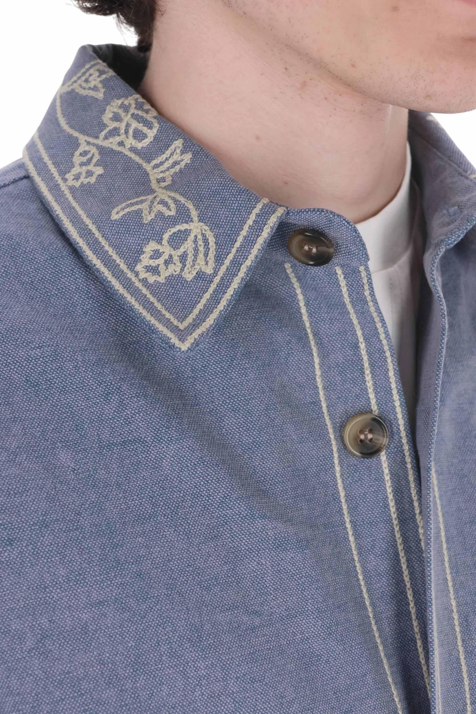Isabel Marant Shirt jacket in cotone con ricami mod. Rudy VE0588HB-D1E03H 30LU
