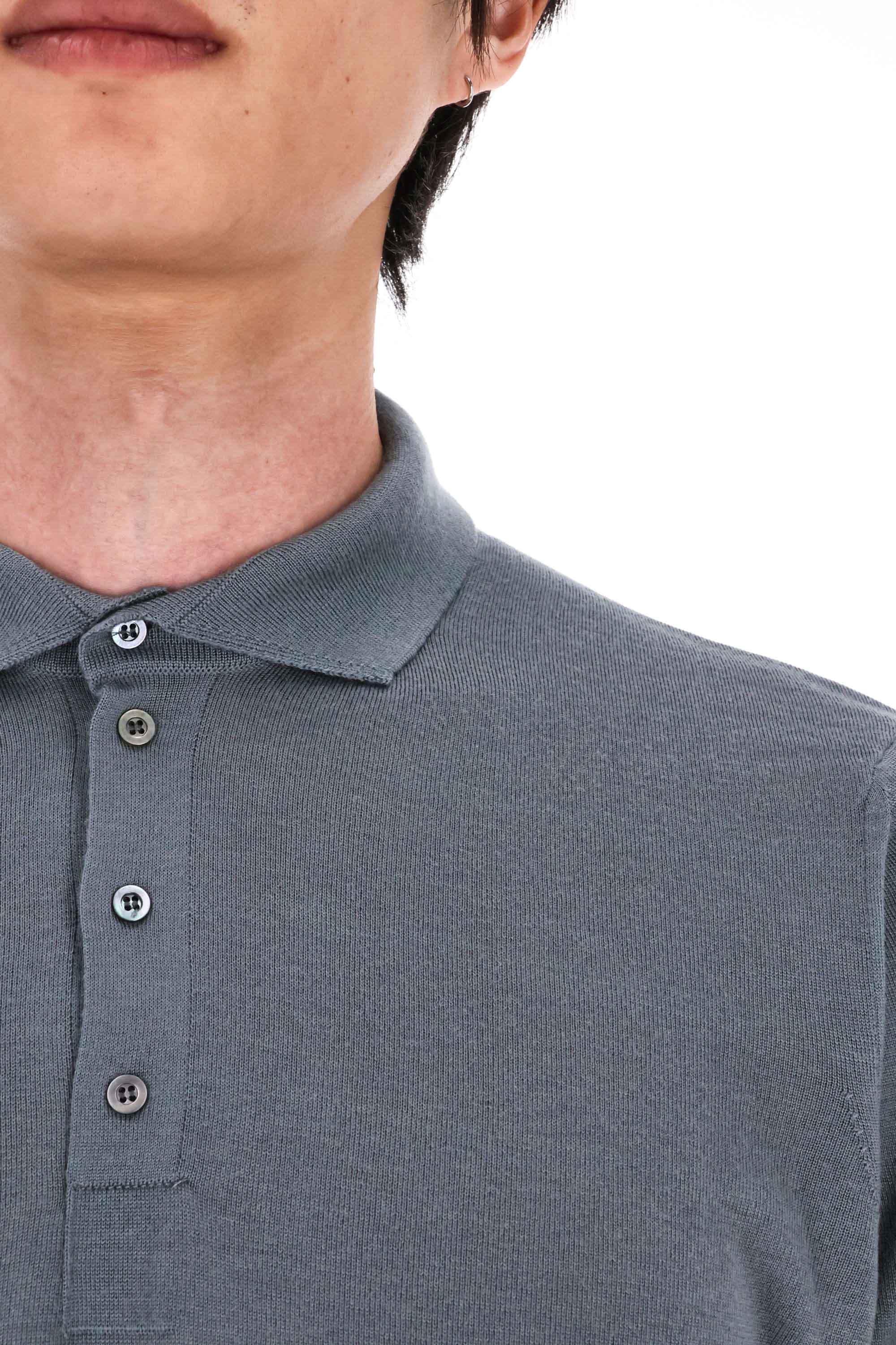 Polo in lana extrafine super 140's D0D145L 474 Drumohr