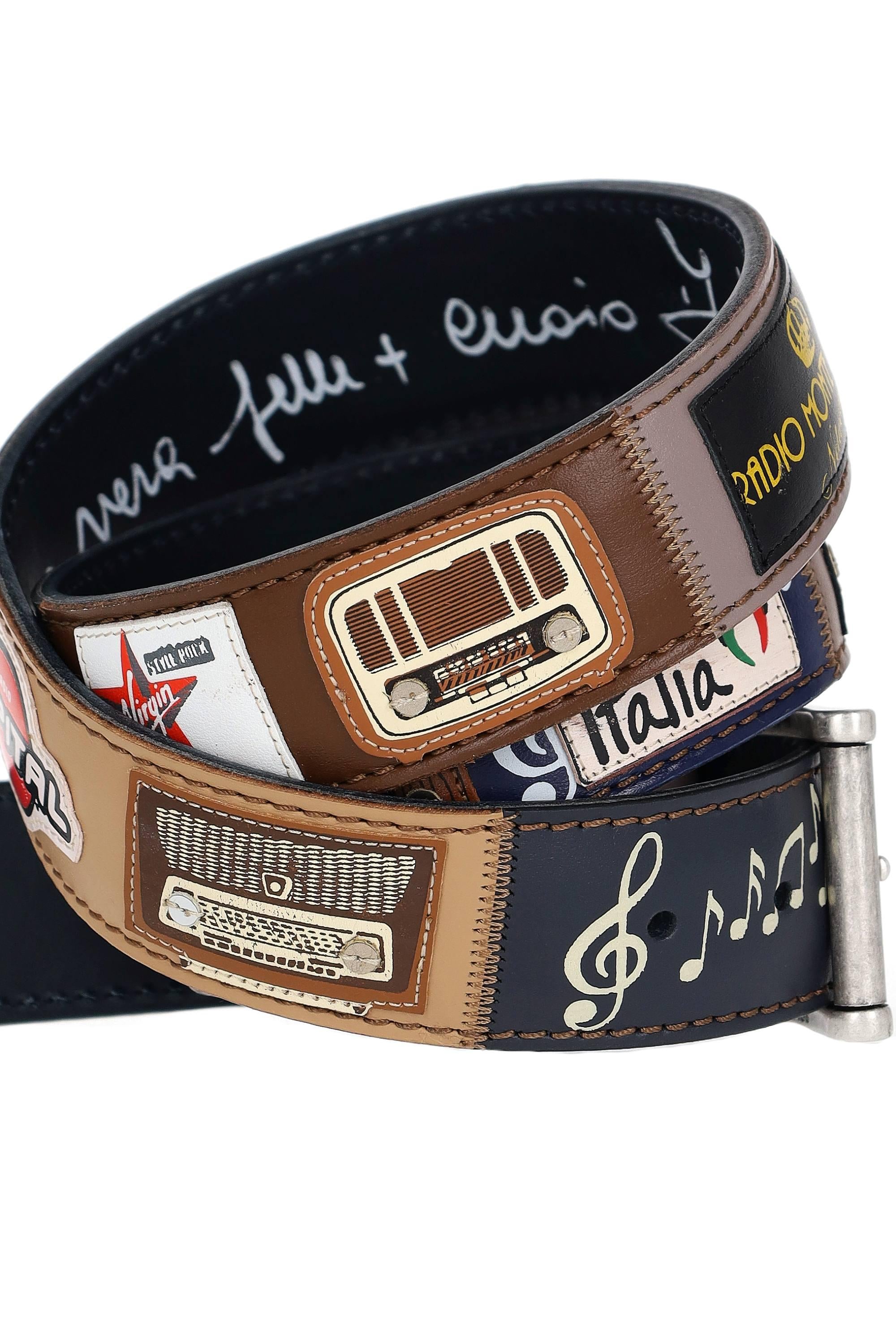 Artigianato Italiano Cintura artigianale in pelle "Radio" RADIOSA MARRONE