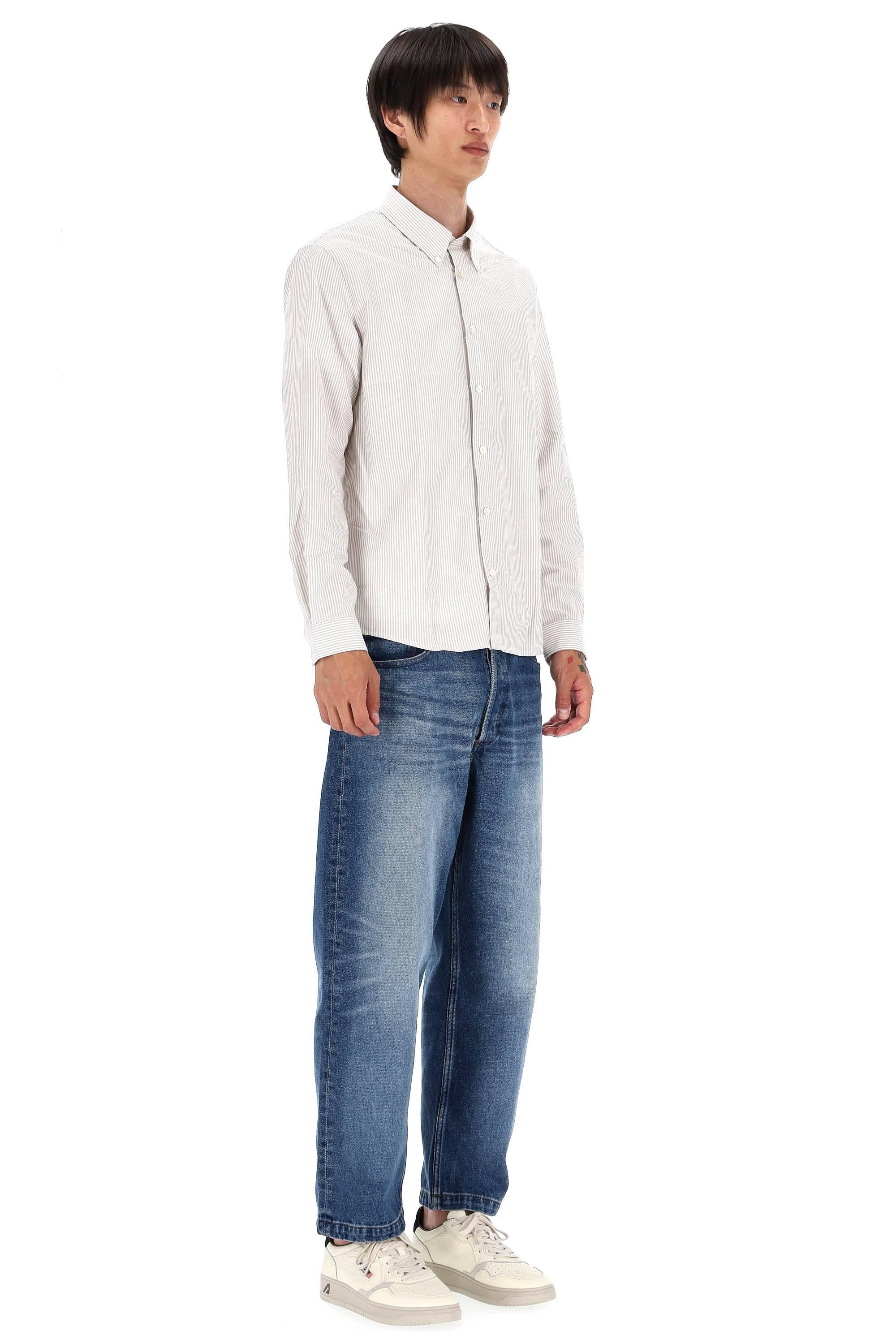 A.P.C. Camicia bacchettata in piquet di cotone Standard fit COGUH H12499/2 BAA