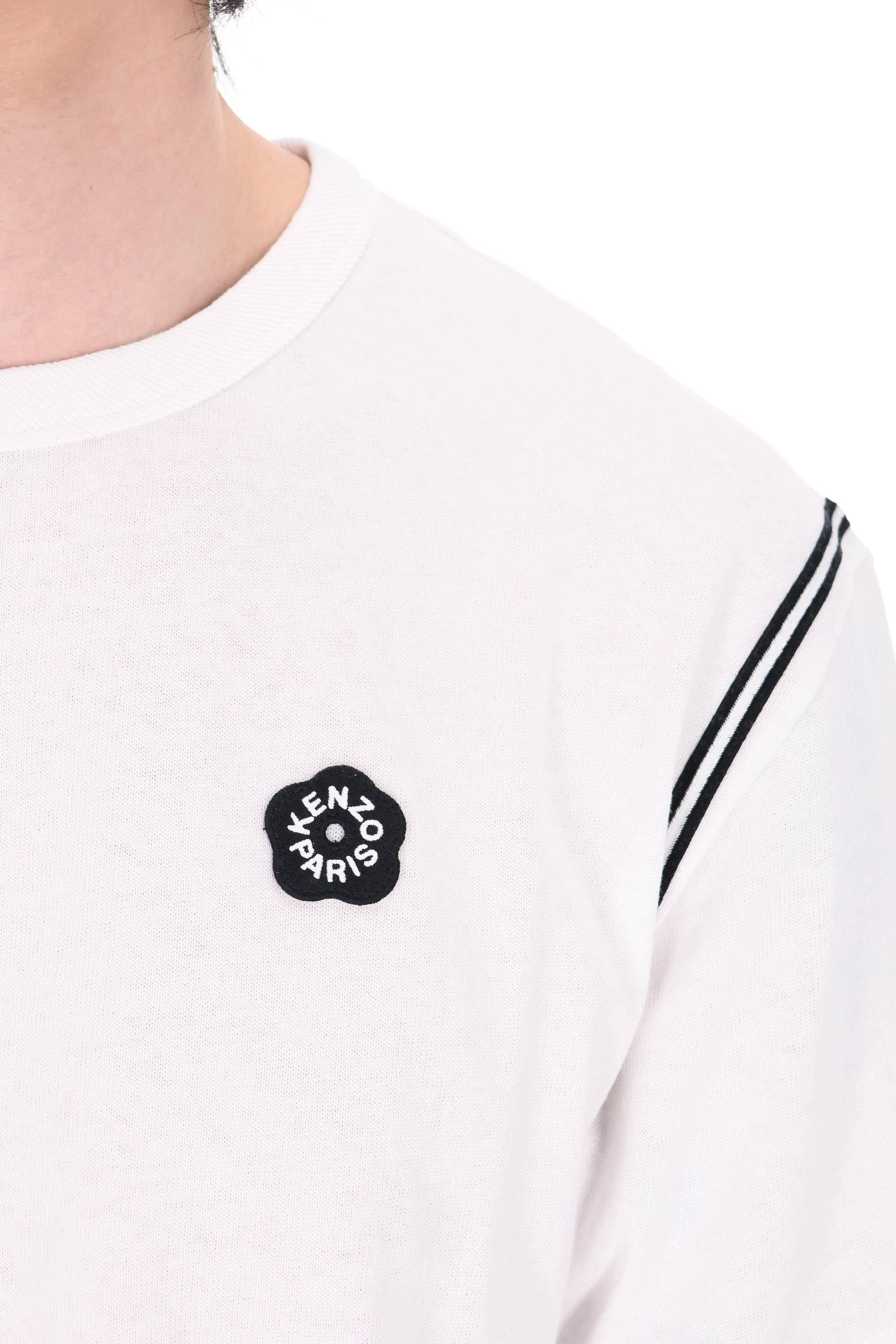 Kenzo T-shirt in cotone "boke flower 2.0" ricamato FG55TS5084SK 01