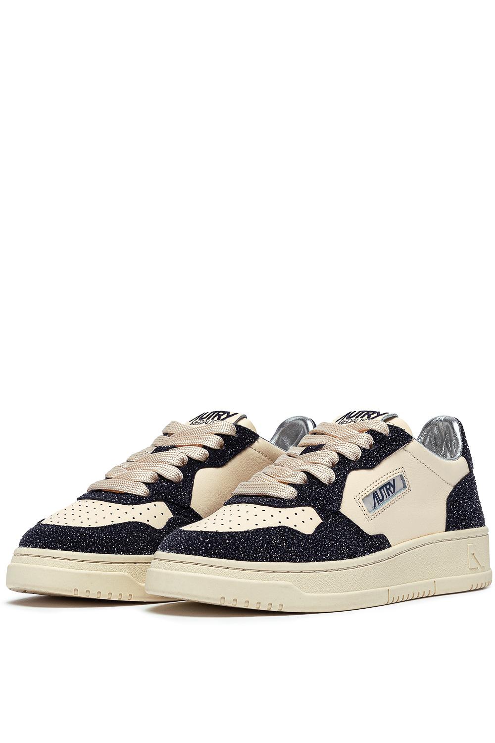 Autry Sneaker donna bicolor con strass modello Medalist AULW TA04 MARSH/BLUE