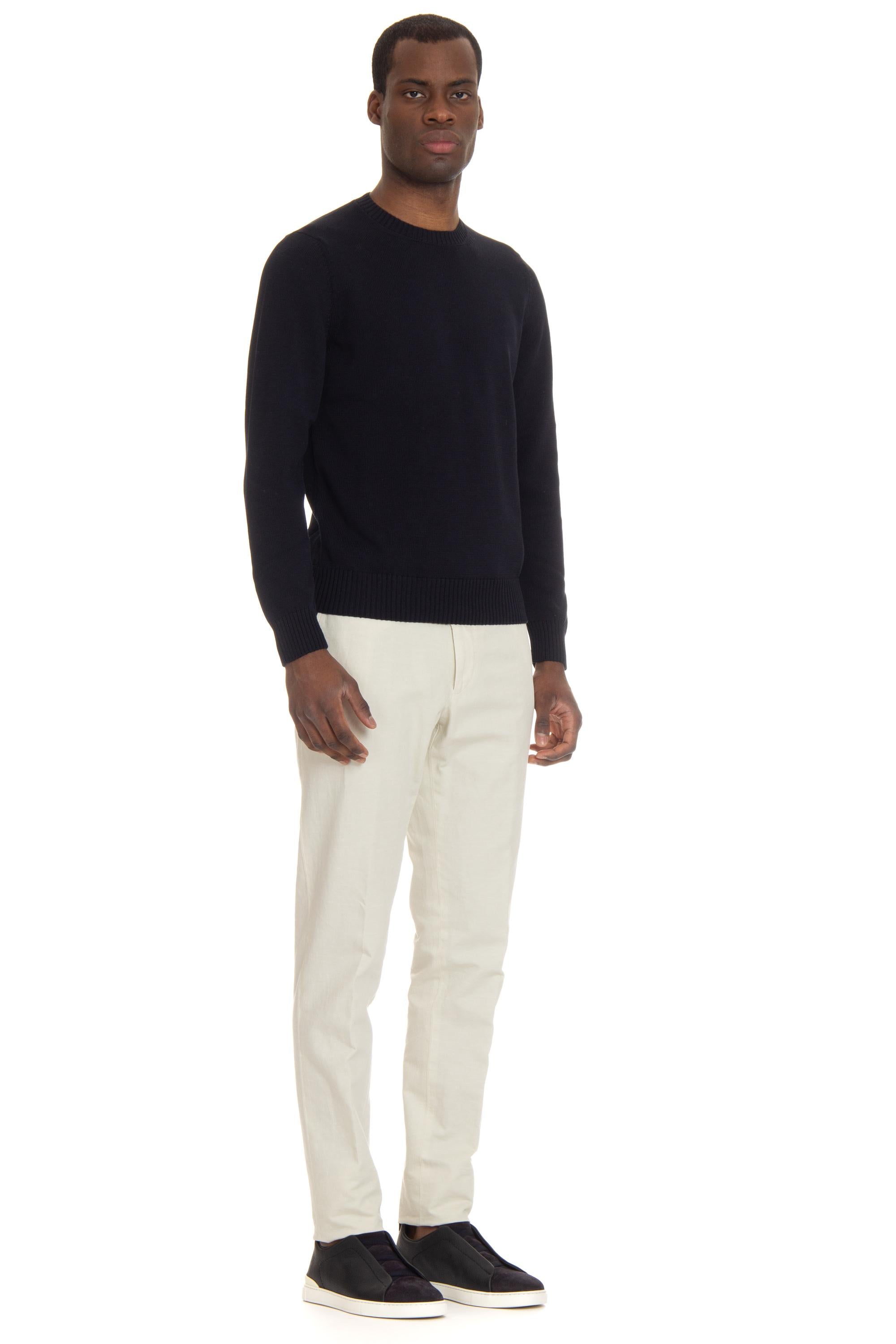 Maglia girocollo in cotone finezza 5 D8Z103/3 795 Drumohr