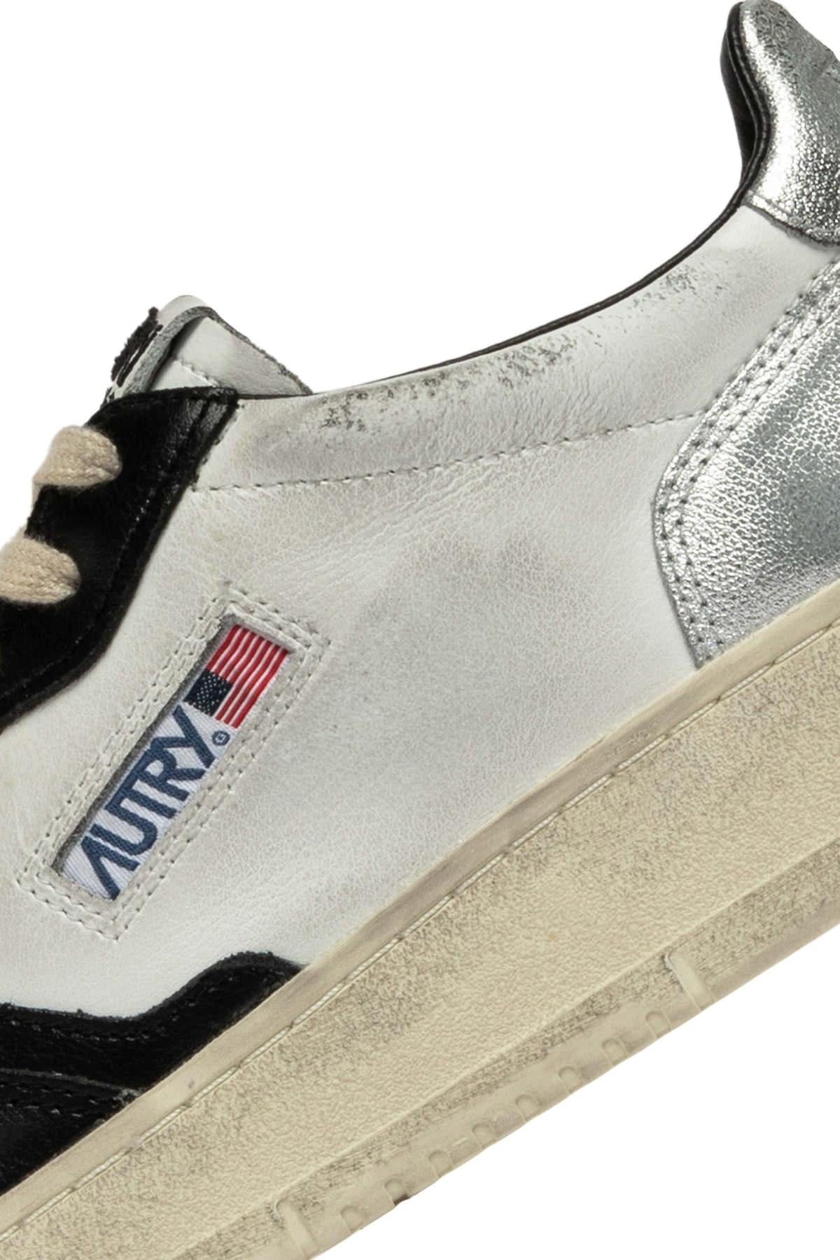 Autry Sneaker Medalist SuperVintage in pelle bicolor AVLM SV11 WHT/BLK/SIL