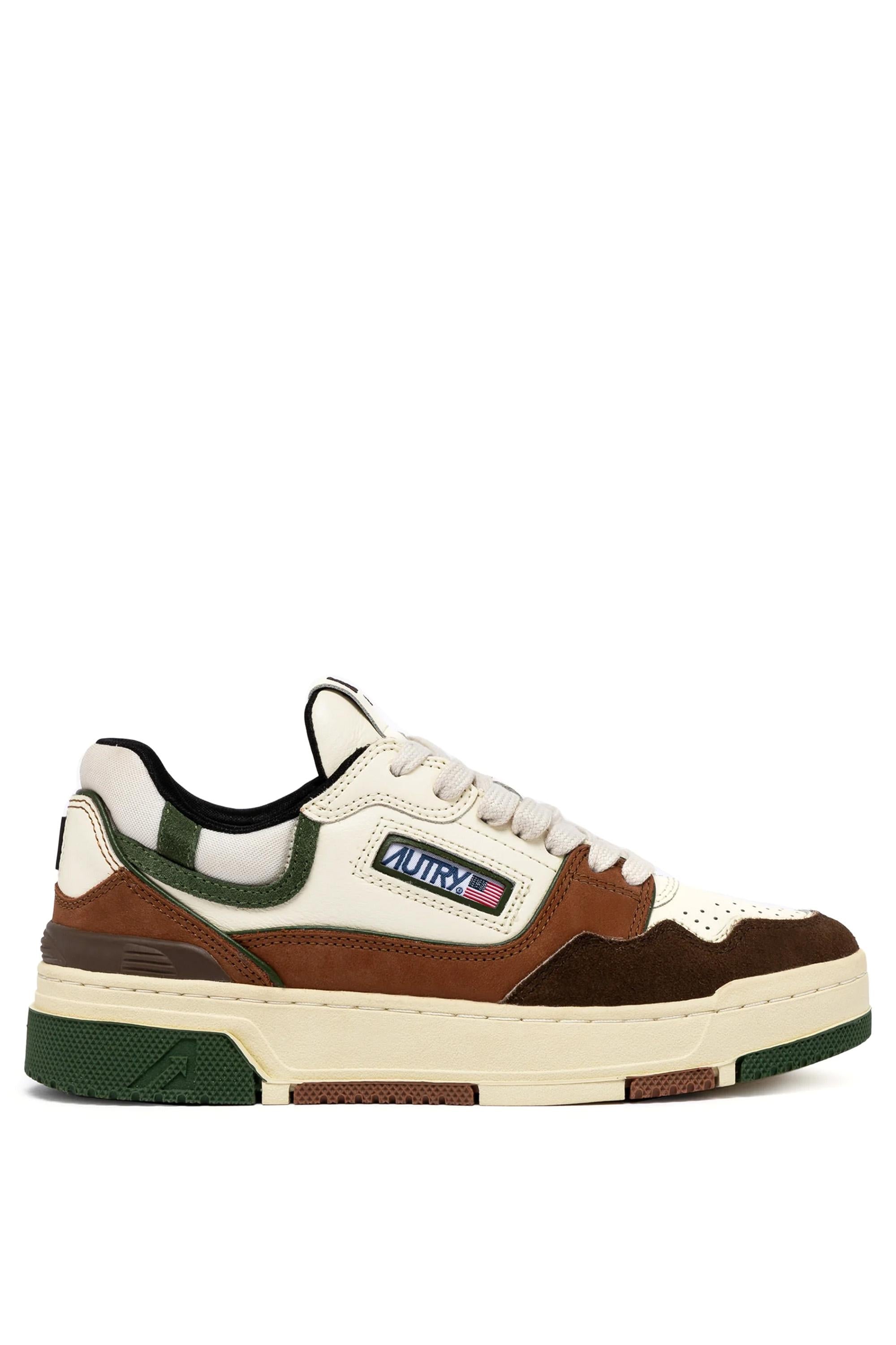 Sneaker basket donna CLC tonalità verde marrone ROLW UN03 EBONY/MIL Autry
