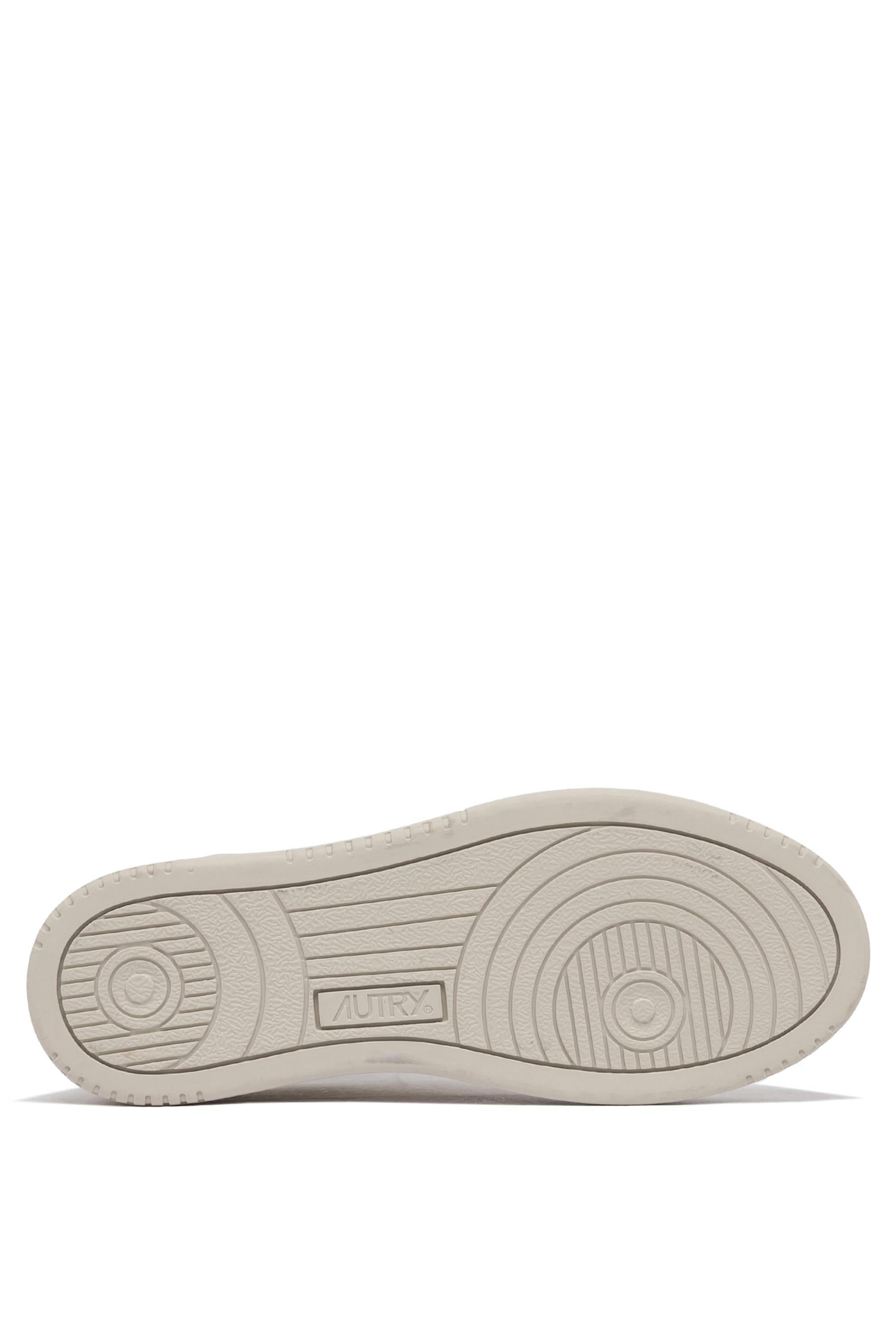 Sneaker donna Medalist low in pelle effetto elephant talloncino argento AULW EL01 SLV/WHT Autry