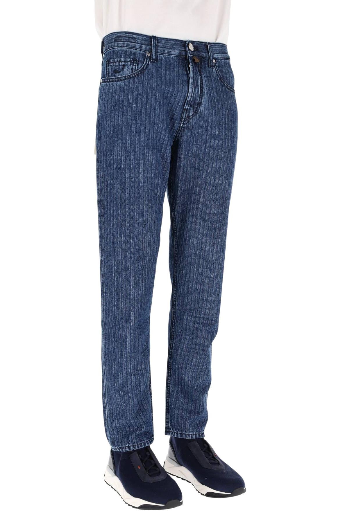 Jacob Cohen Jeans denim in cotone rigato Jude fit QM033-030-T857A 200D