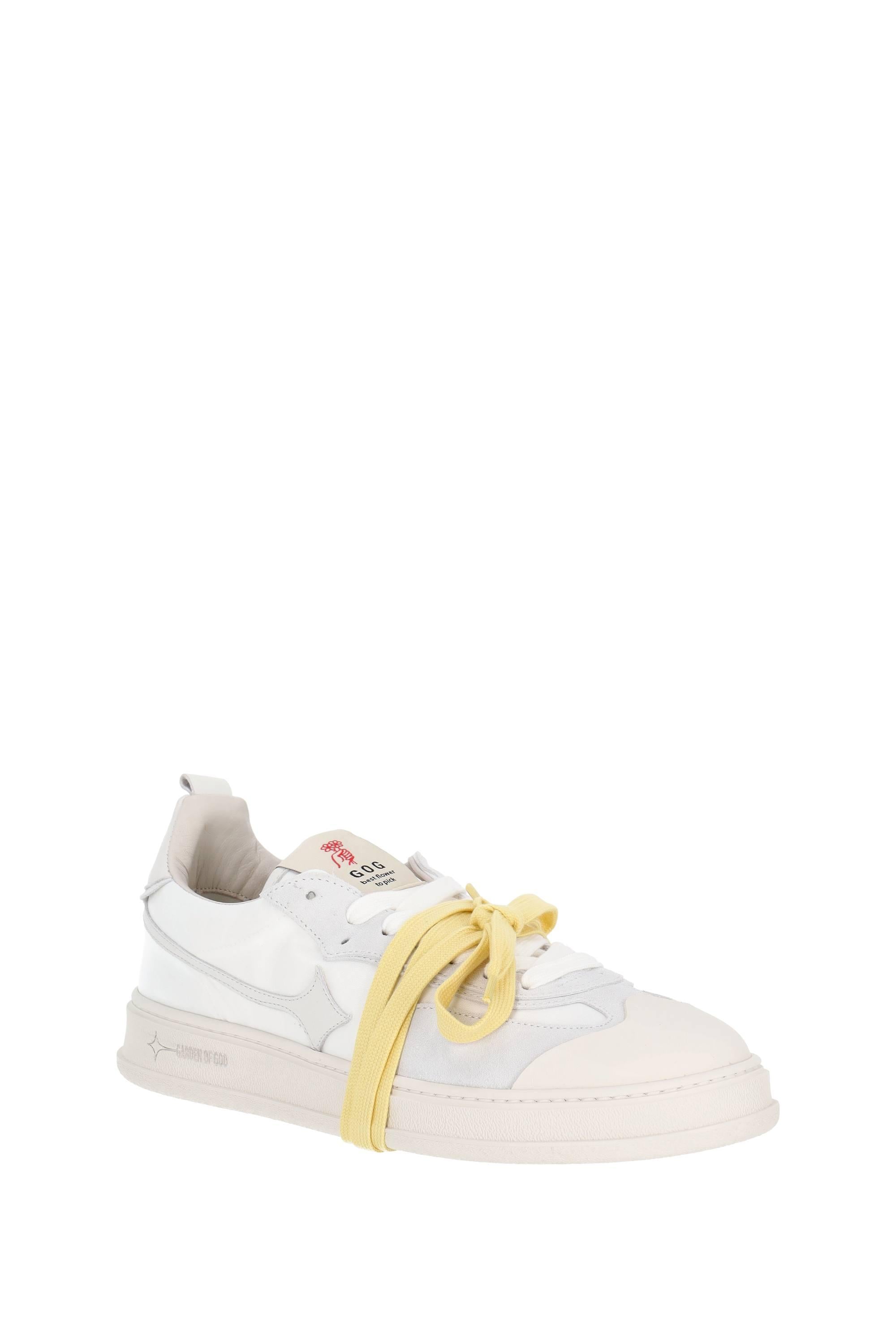 Garden of God Sneaker Apple in camoscio e nylon APPLE WHITE