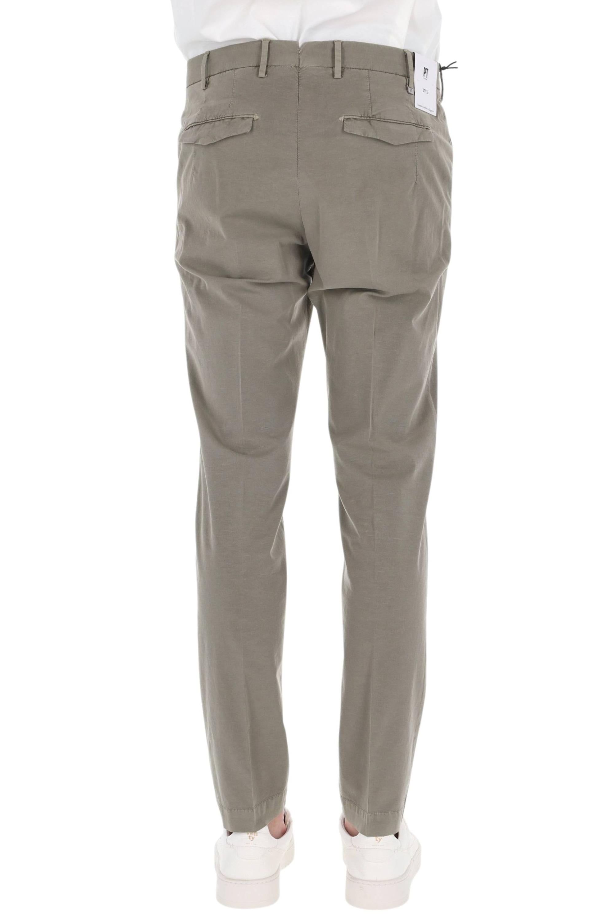 PT Torino Pantalone in cotone-lino comfort Master fit COATMAZ00CL1 PU43 N444