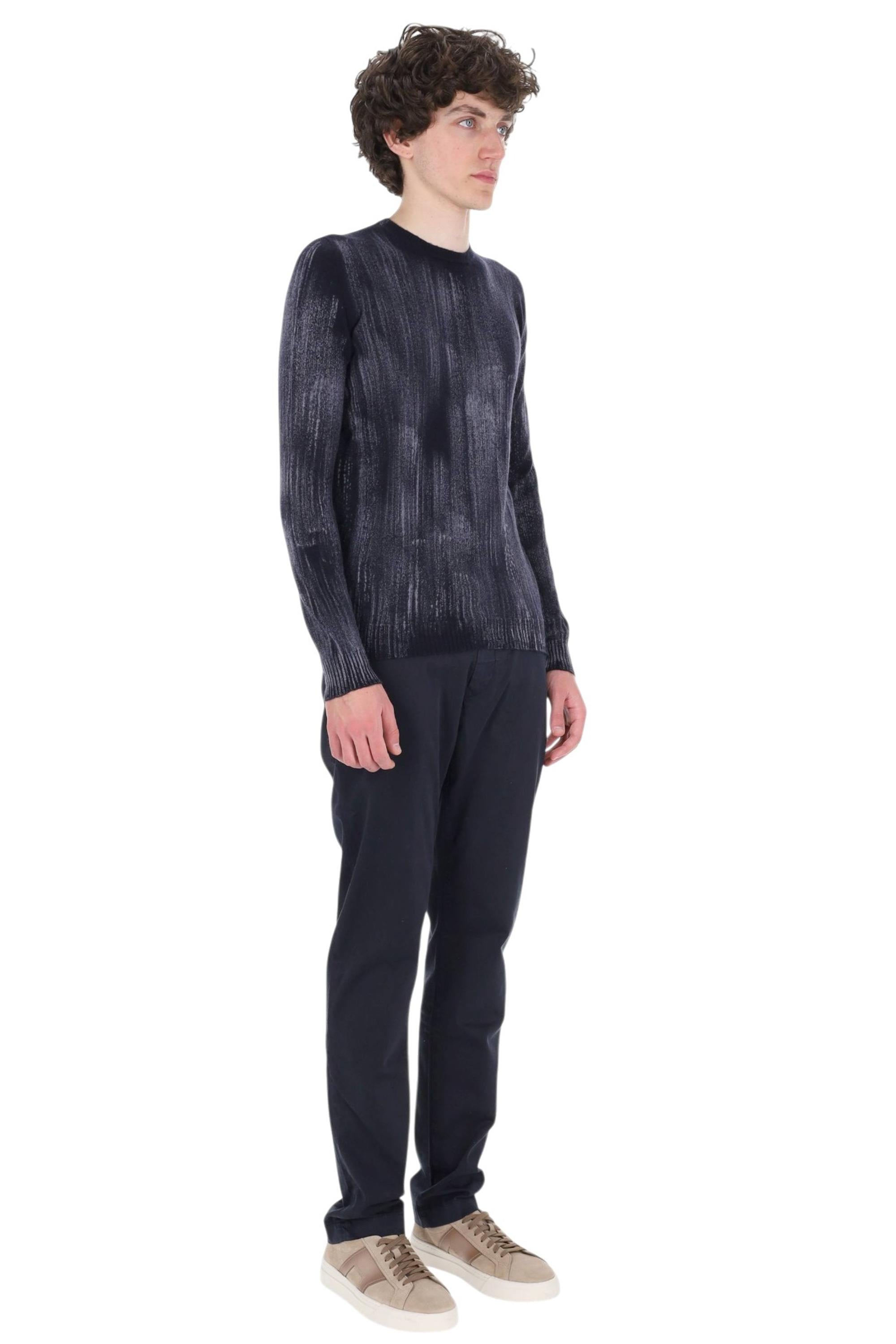 Avant Toi Maglia girocollo reversibile in cashmere light graffiato 224WU3100CLIV-D V00057