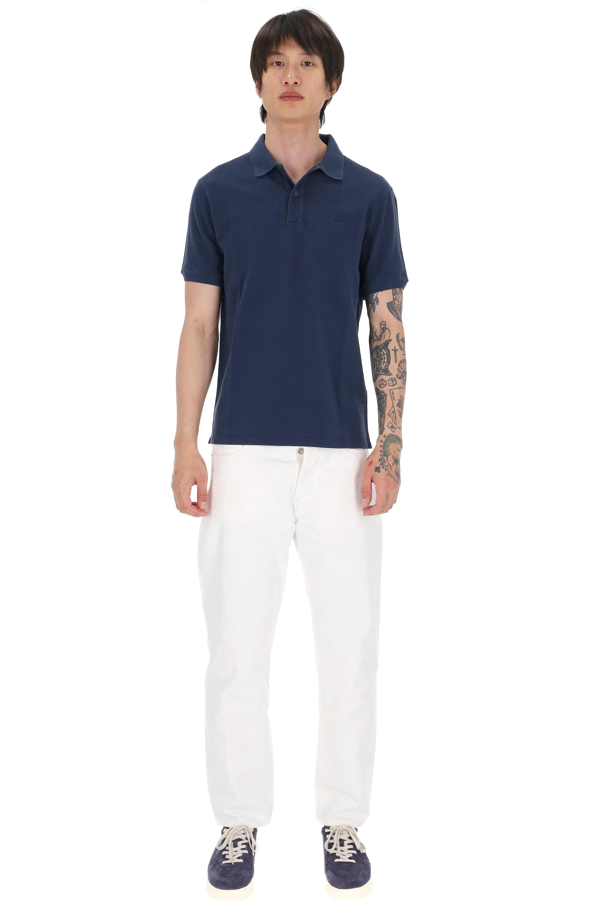 CP Company Polo in piquet di cotone 24/1 MPL176A00 5527S/2 889