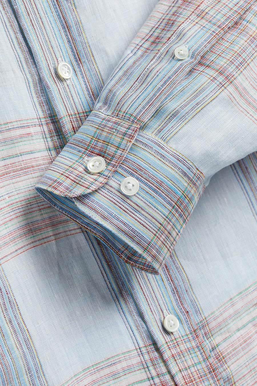 Portuguese Flannel Camicia Camile in madras di puro lino 021 MLTC