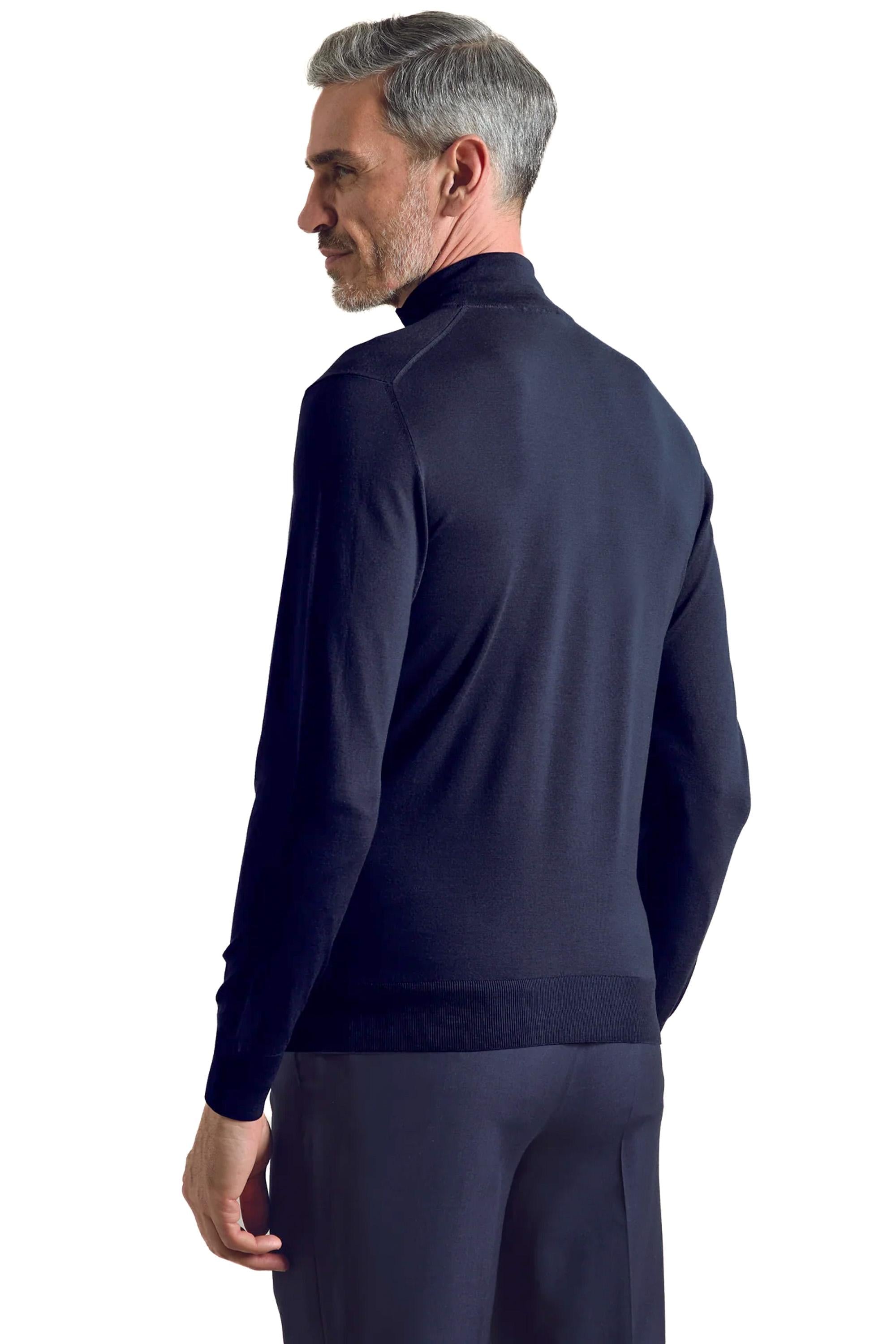 Maglia mezza zip in lana kid wool 12.8 MA00060/N/2-80APL 43000 Colombo
