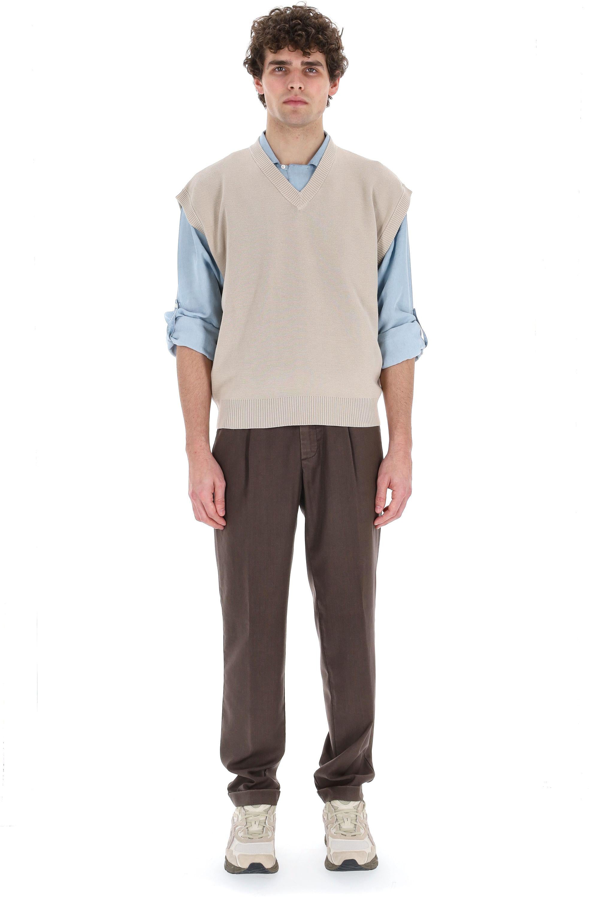 Roberto Collina Gilet scollo V in cotone RB05232 RB0504