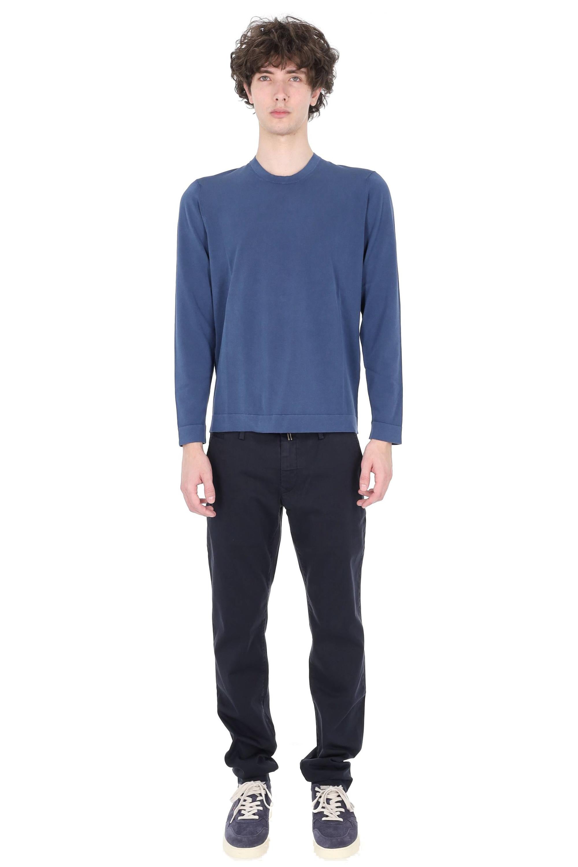 Drumohr T-shirt manica lunga in leggero cotone frosted D0GF113NL-4 770