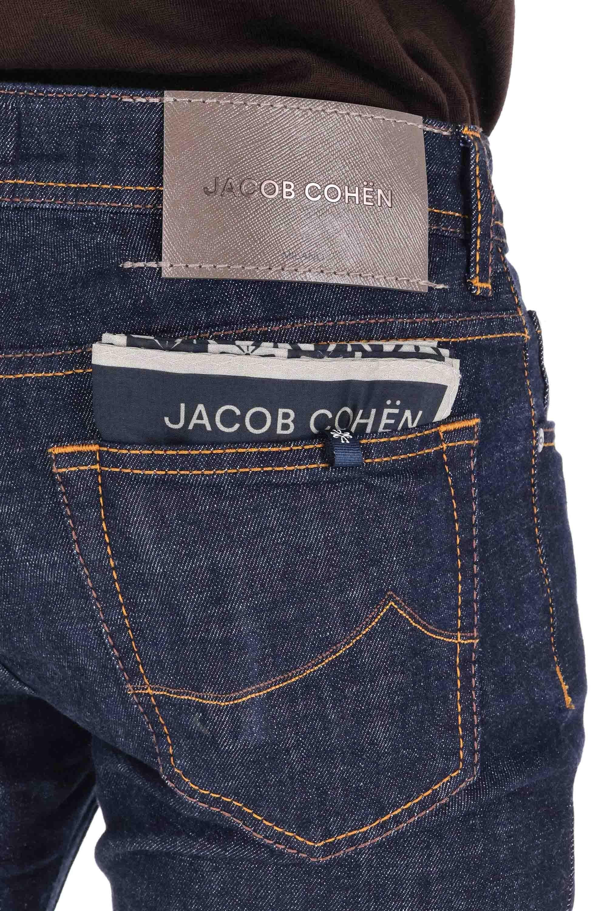 Jeans etichetta pelle saffiano JUM_QE004-032-S3736 100D Jacob Cohen