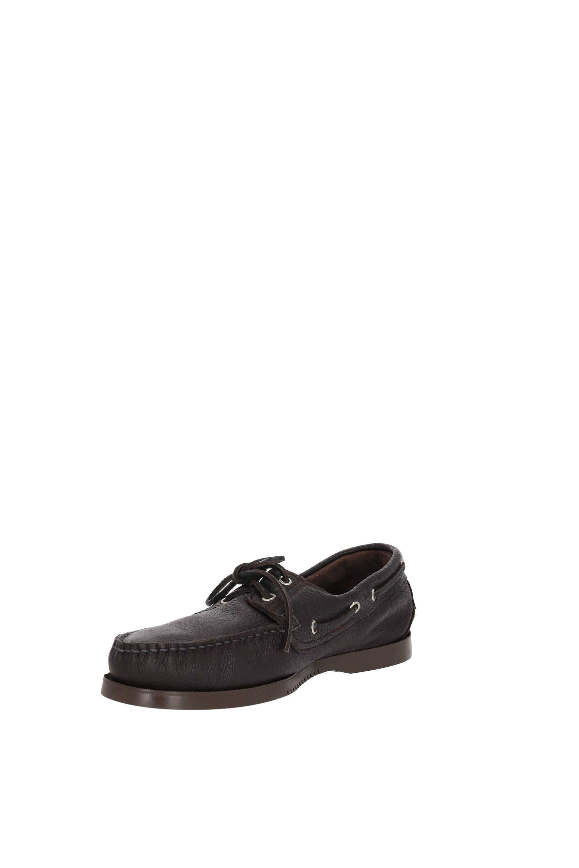 Paraboot Mocassino da barca in pelle di cervo modello Barth 780555 MARRON-CERF MARRON