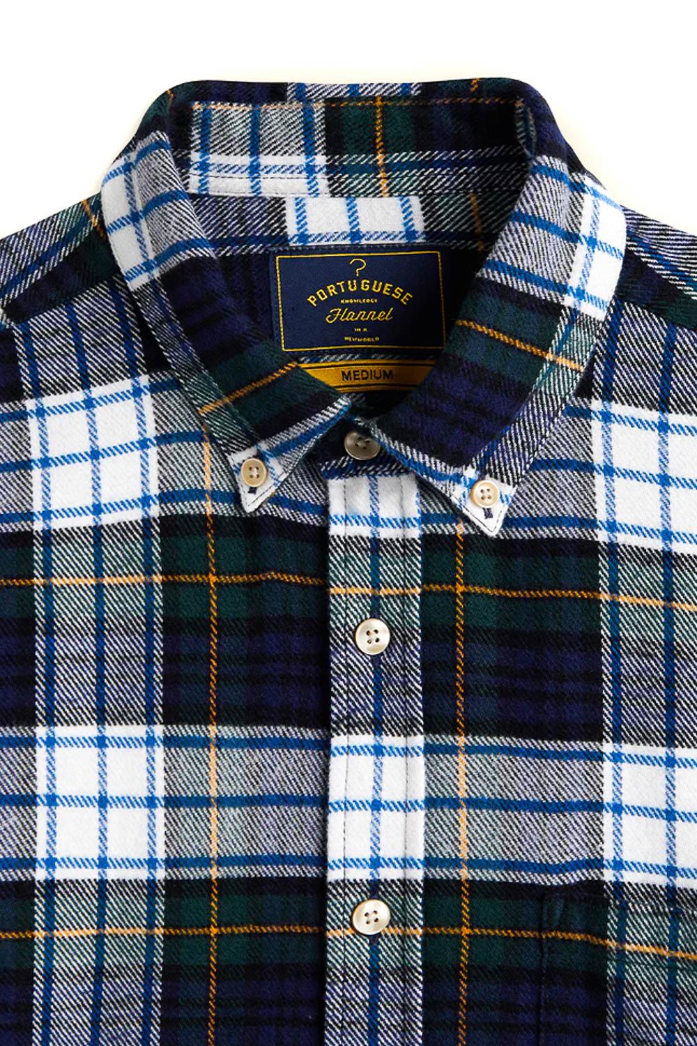 Portuguese Flannel Camicia in flanella di cotone modello Marao 055 MLTCLR