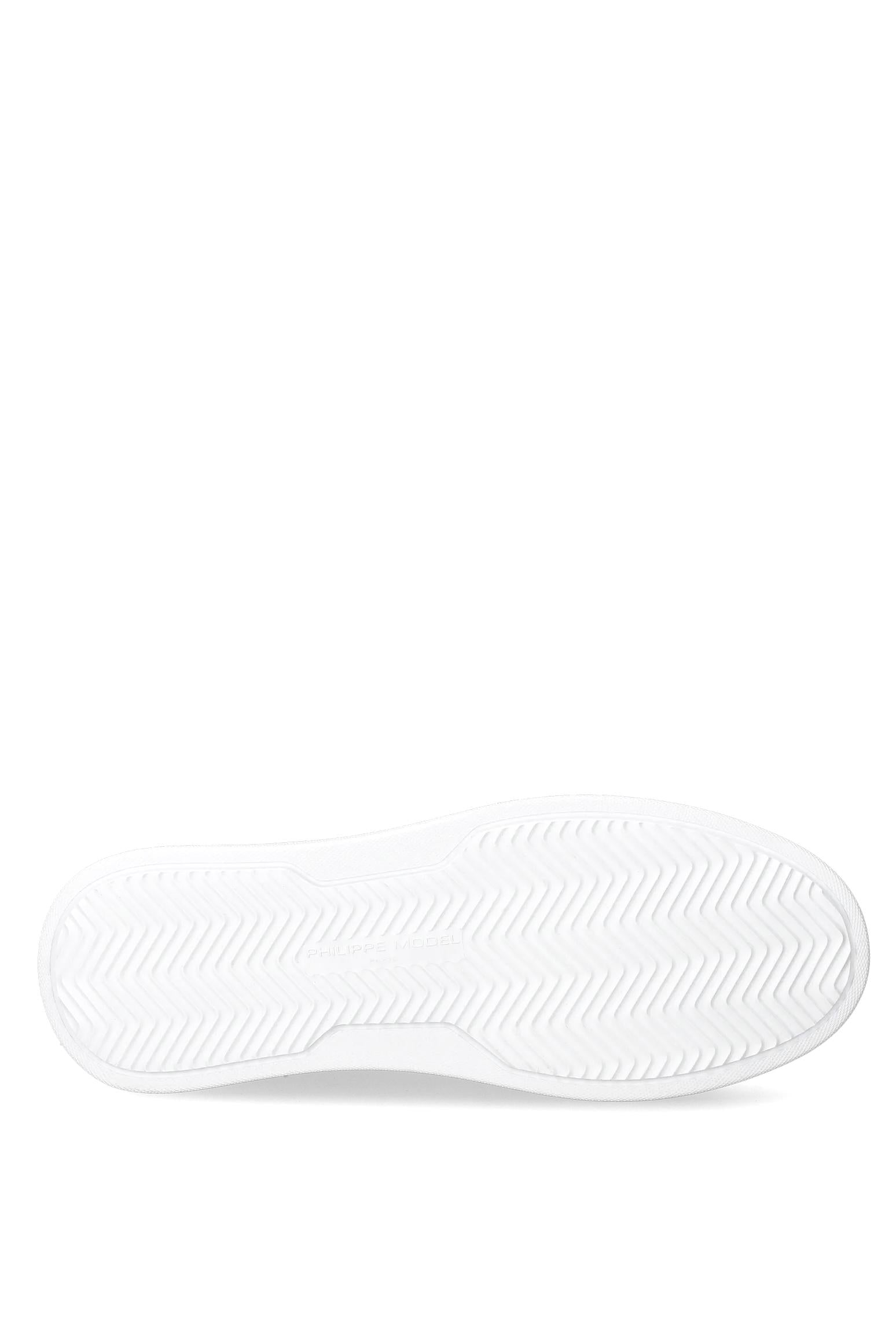 Philippe Model Sneaker low Temple in pelle white con talloncino nero BTLU-V007 WHITE