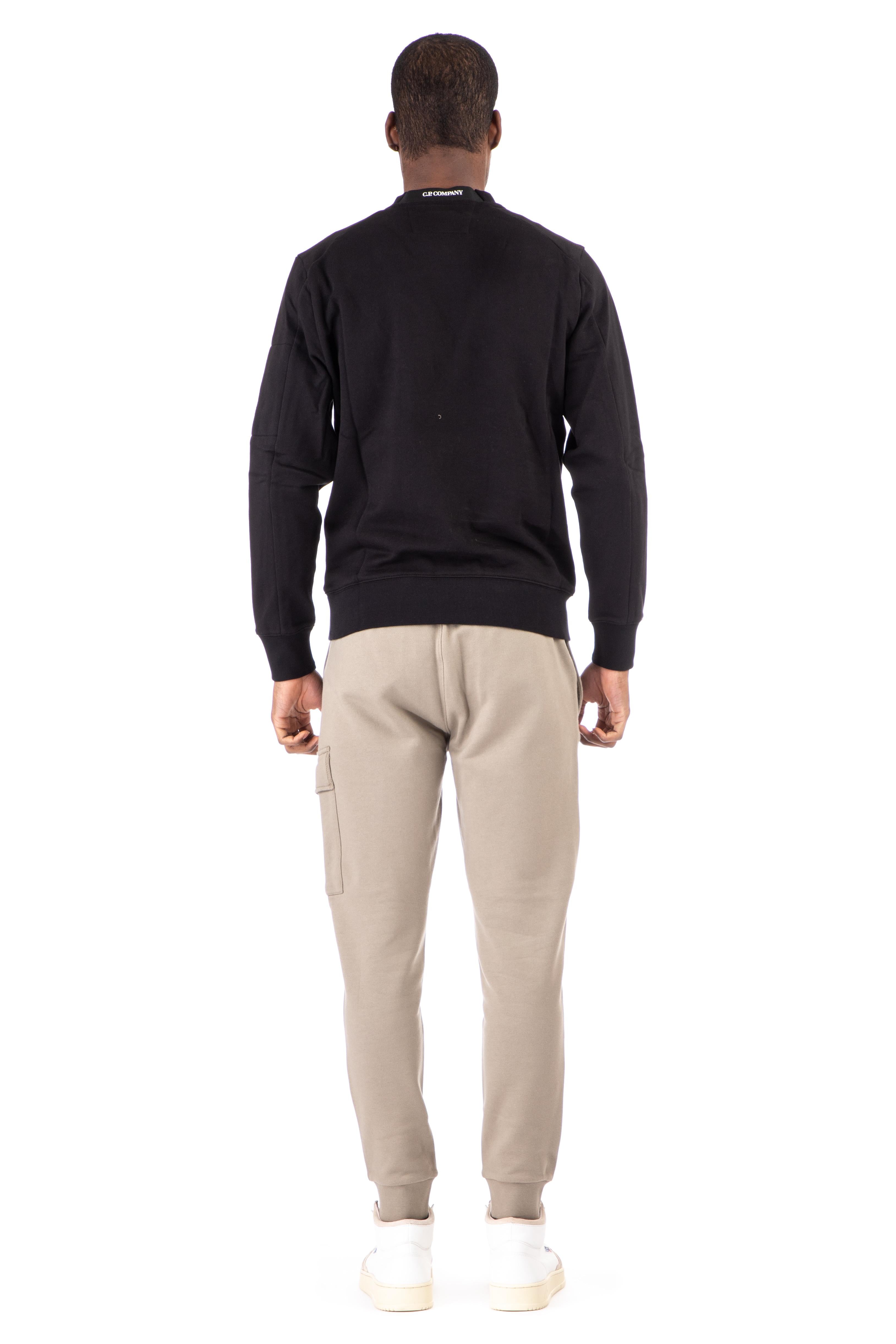 Felpa girocollo in cotone diagonale CMSS022A 005086W/2 999 CP Company