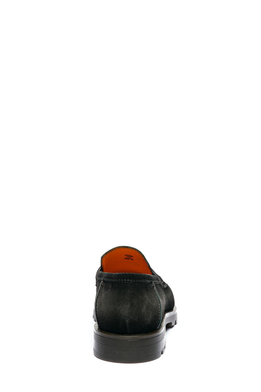 Santoni Mocassino in camoscio fondo carro in gomma MGDC18610DTRBGEX V49