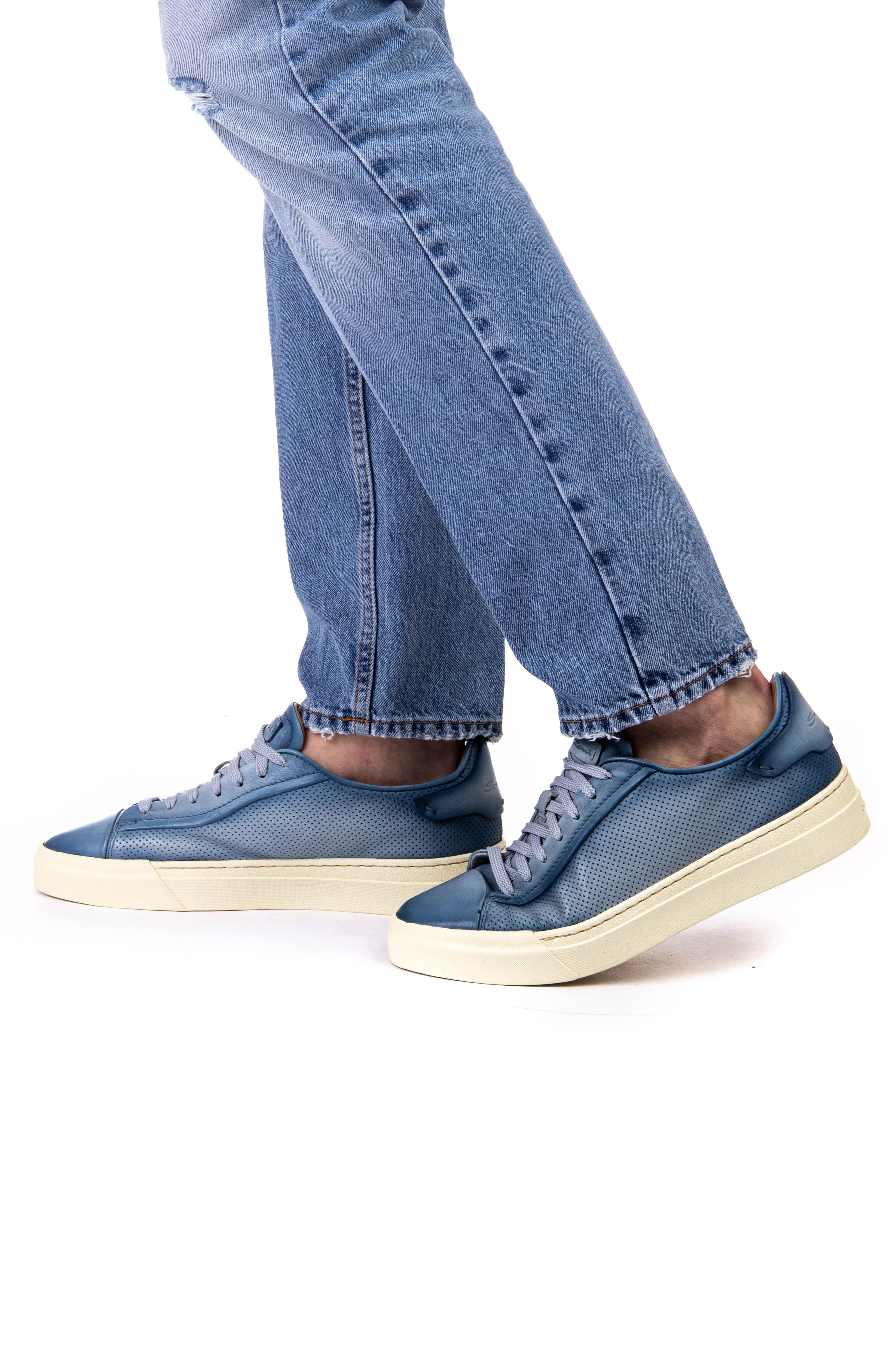 Santoni Sneaker gloria in pelle traforata MBGT21651LAREFGO/3 V18