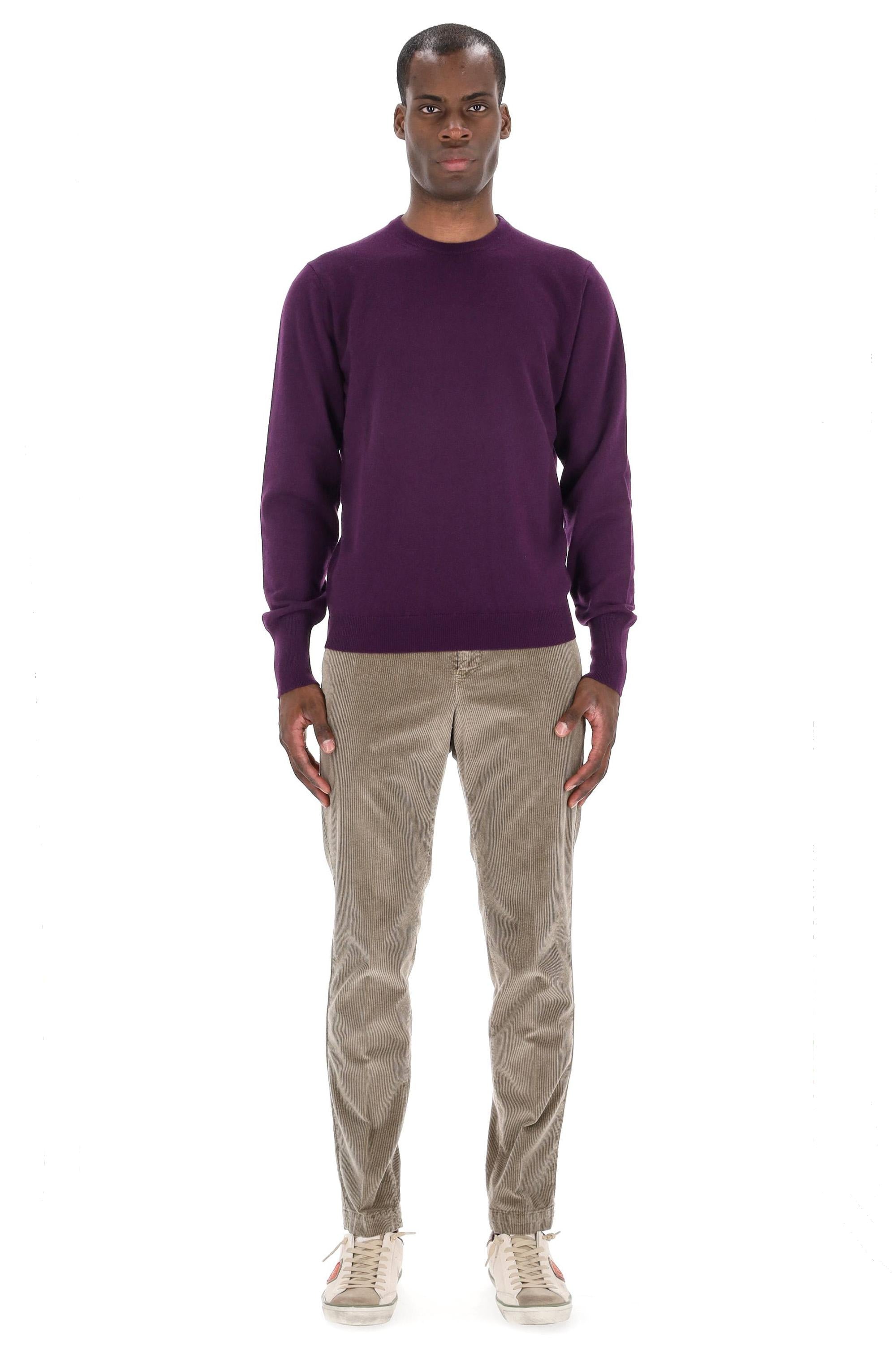 Drumohr Maglia girocollo in puro cashmere tinta unita D1K103L/2 870