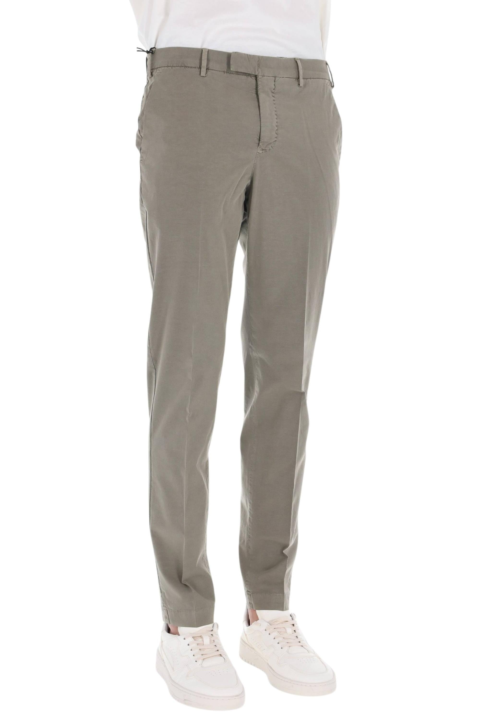 PT Torino Pantalone in cotone-lino comfort Master fit COATMAZ00CL1 PU43 N444