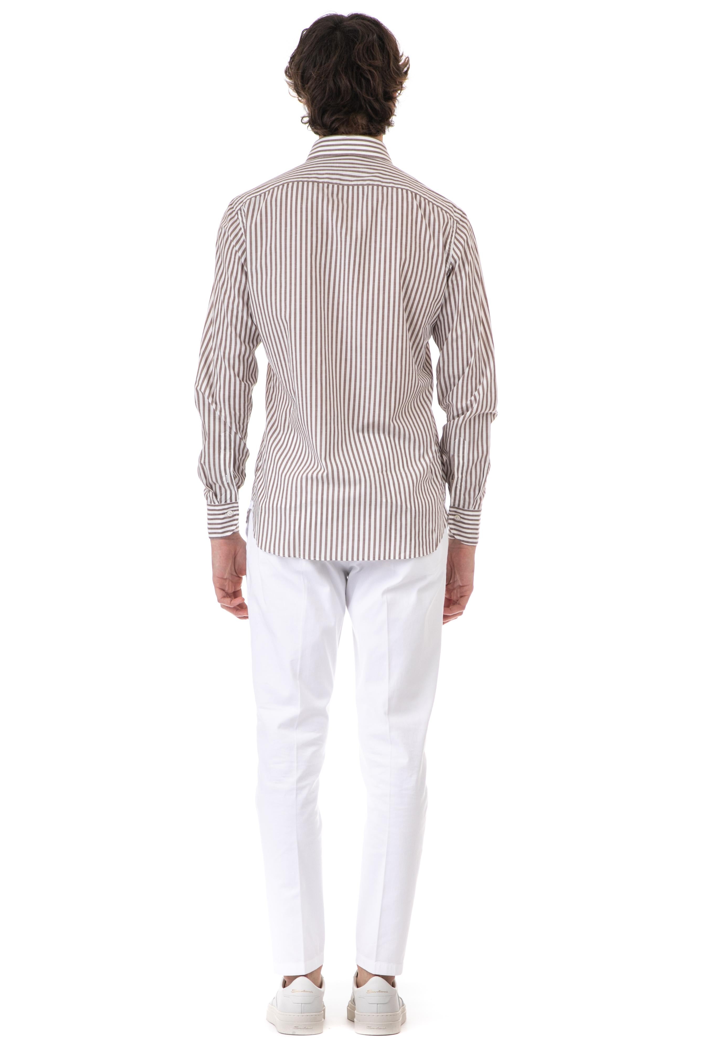 Camicia bacchettata in cotone fiammato 16033/2 5 Borriello