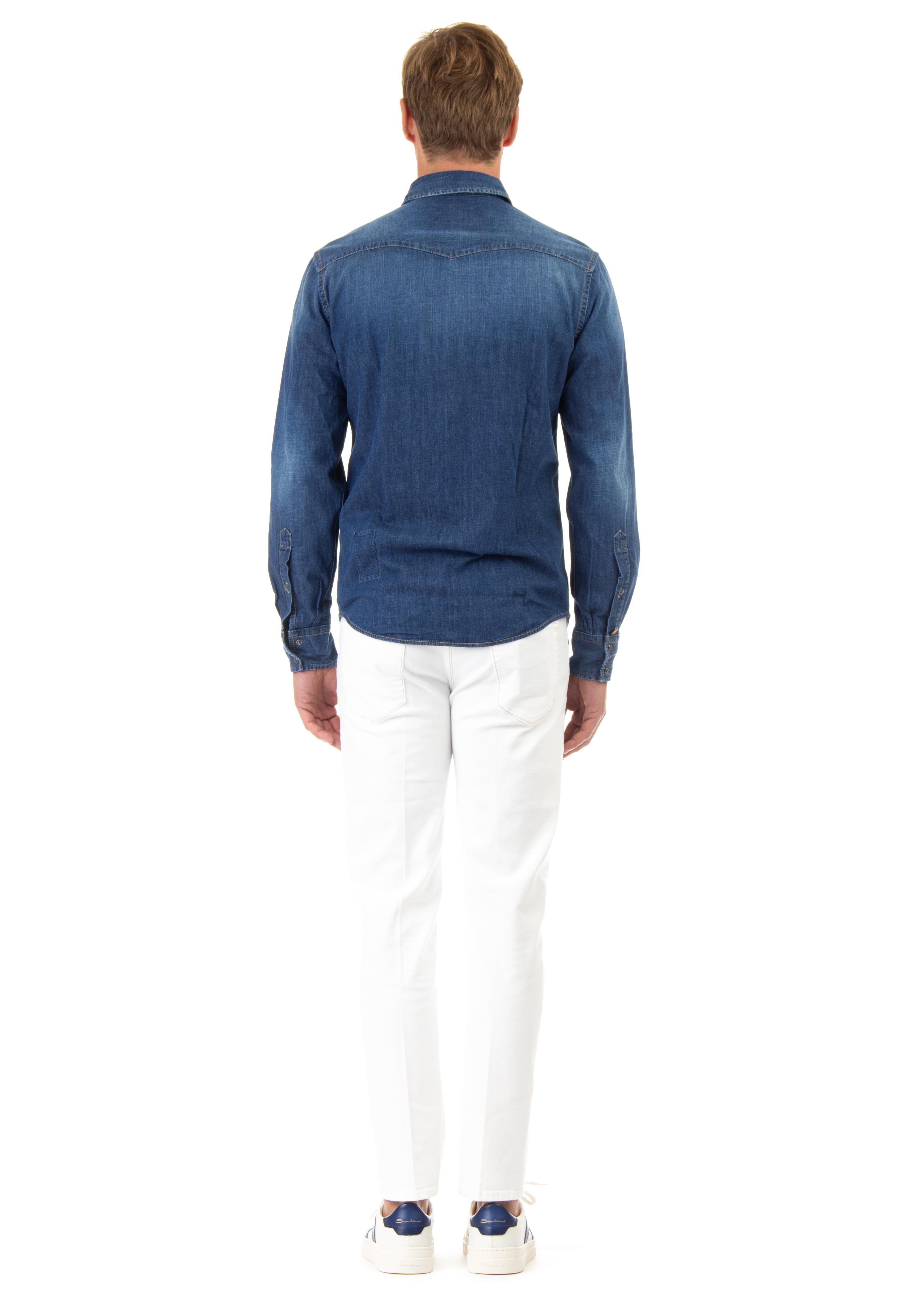 Jacob Cohen Camicia texana in denim C002 08T 9734 128D