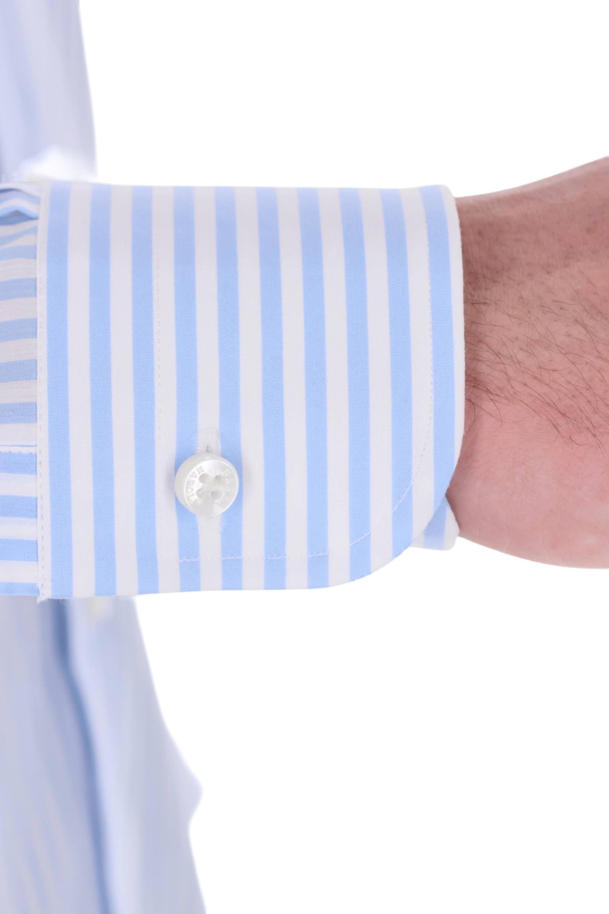 Barba Camicia rigata in cotone stretch etichetta nera I1U13P0154087.U 0001