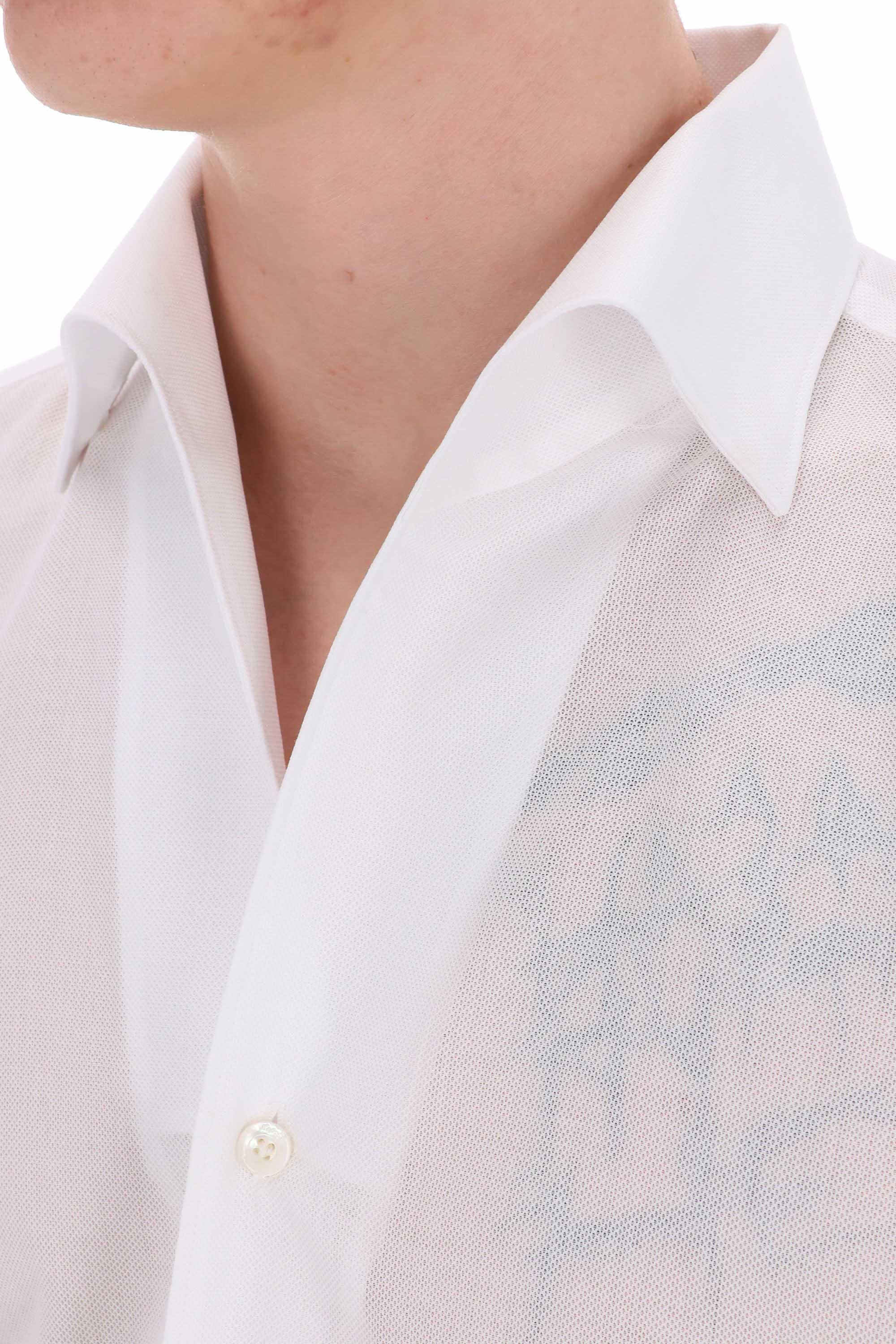 Finamore Camicia sartoriale in cotone collo Ustica<BR/> ML22-UT-Z 840001 C0089 BCO