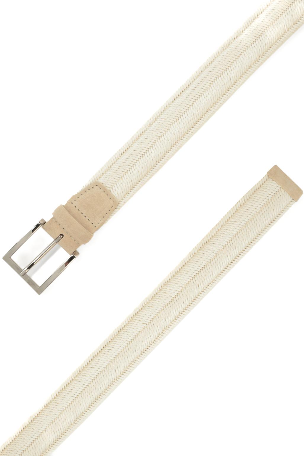 Orciani Cintura intrecciata stretch in tessuto U07369_ROP AVORIO