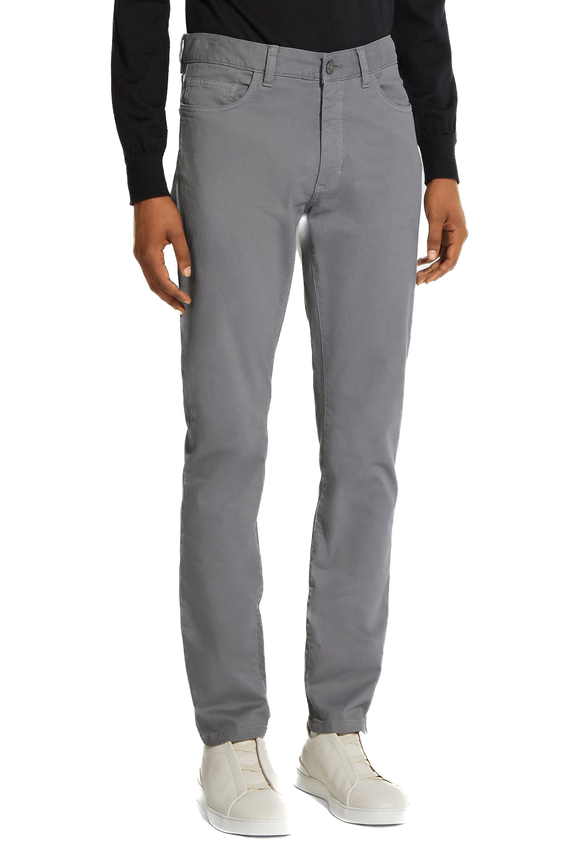 Zegna Jeans grigio chiaro comfort Roccia E8PZW CITY 415