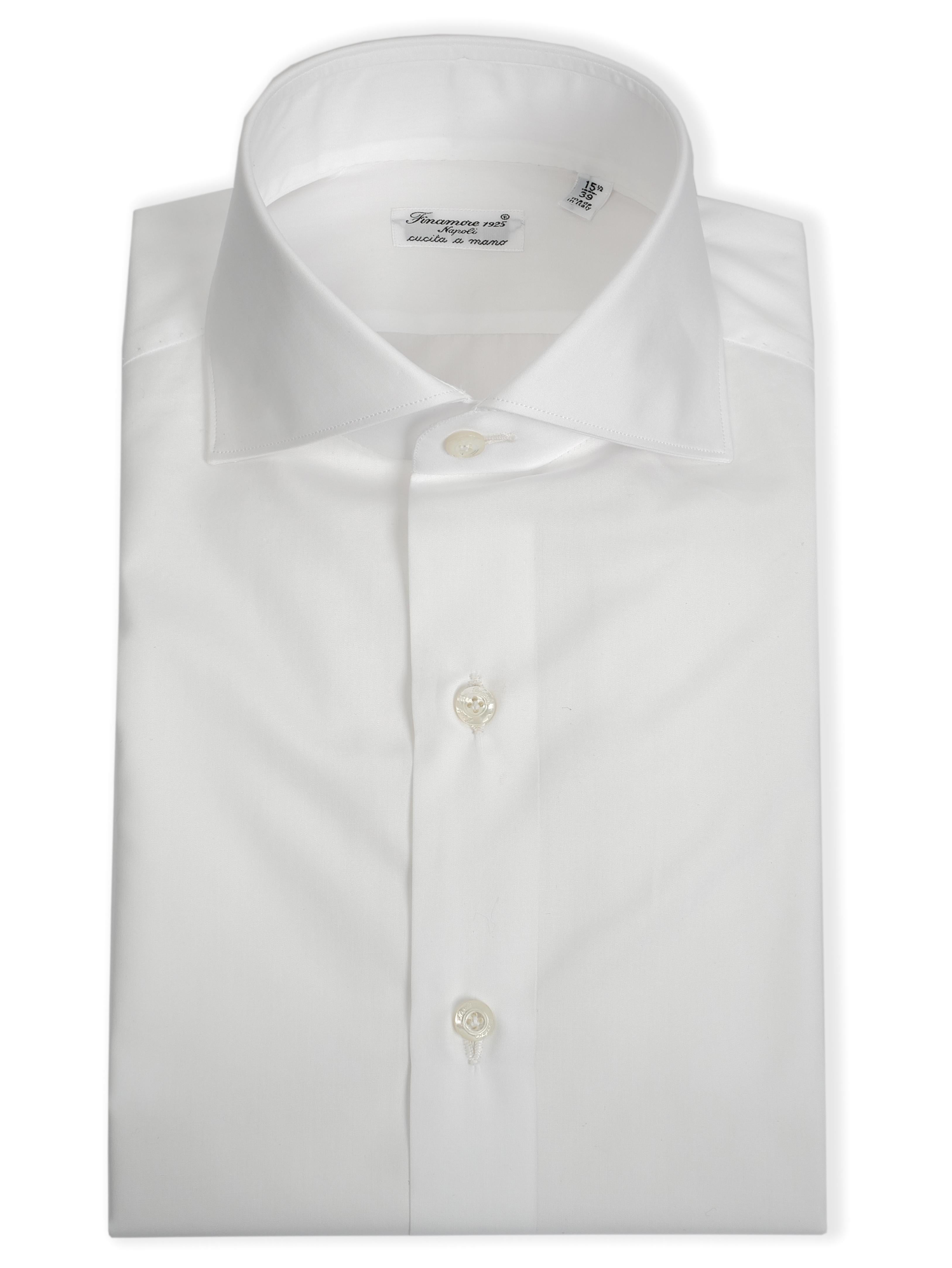 Finamore Camicia sartoriale in cotone popeline doppio ritorto linea milano 14001-C0147-EDUARDO 1