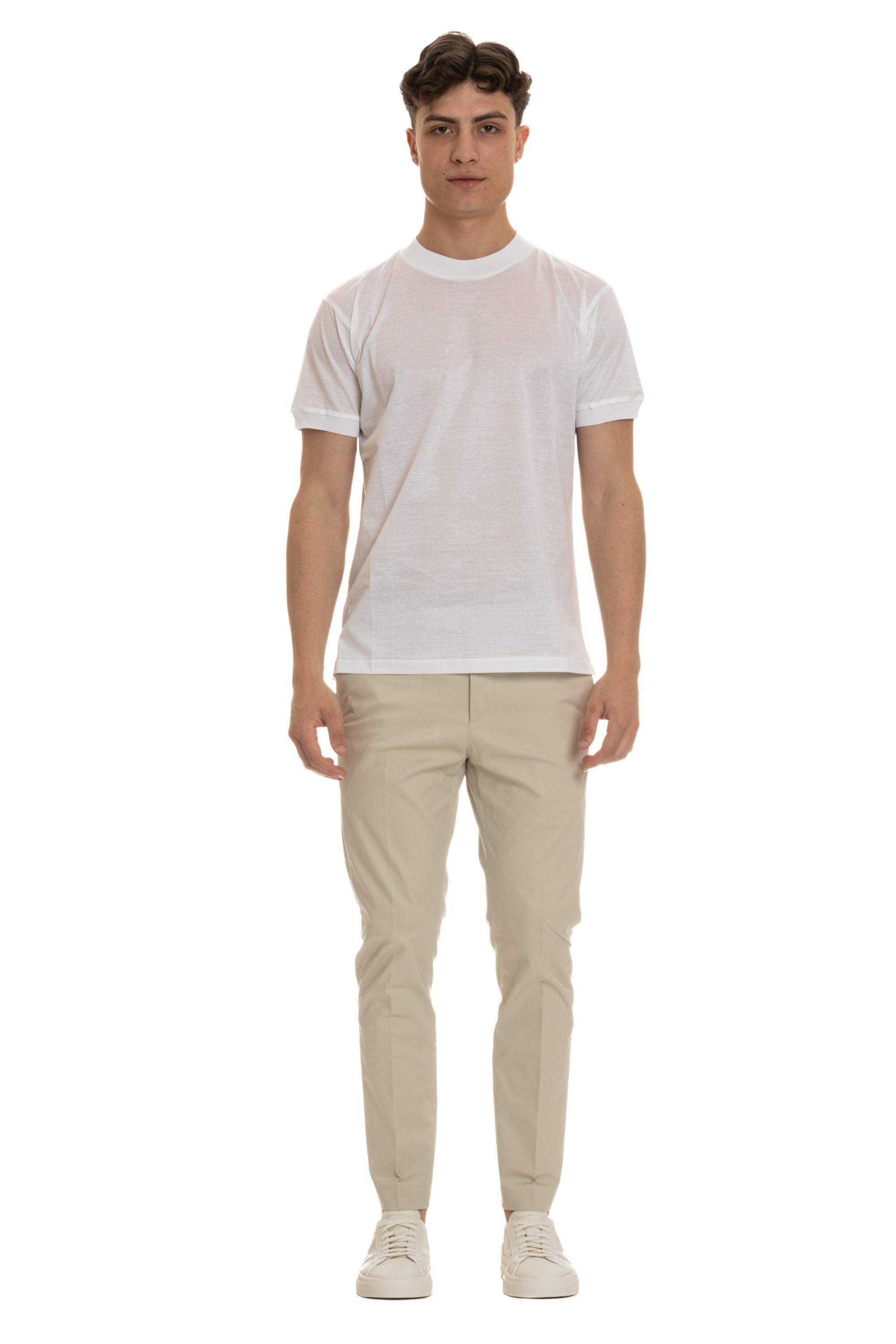 Tagliatore T-shirt in cotone mercerizzato KEYS PWE24-04 BIANCO