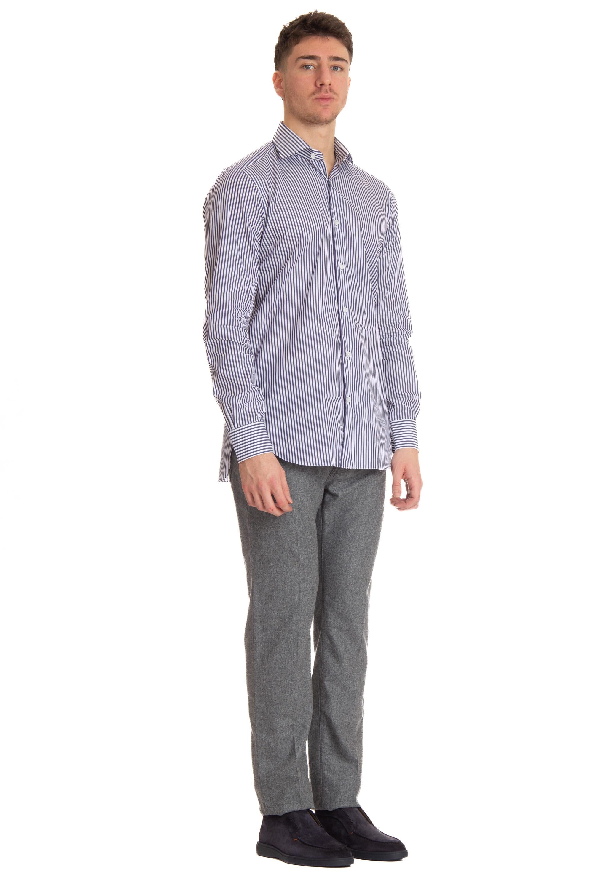 Barba Camicia sartoriale bacchettata linea Culto K1U13P0136135.U BI/BLU