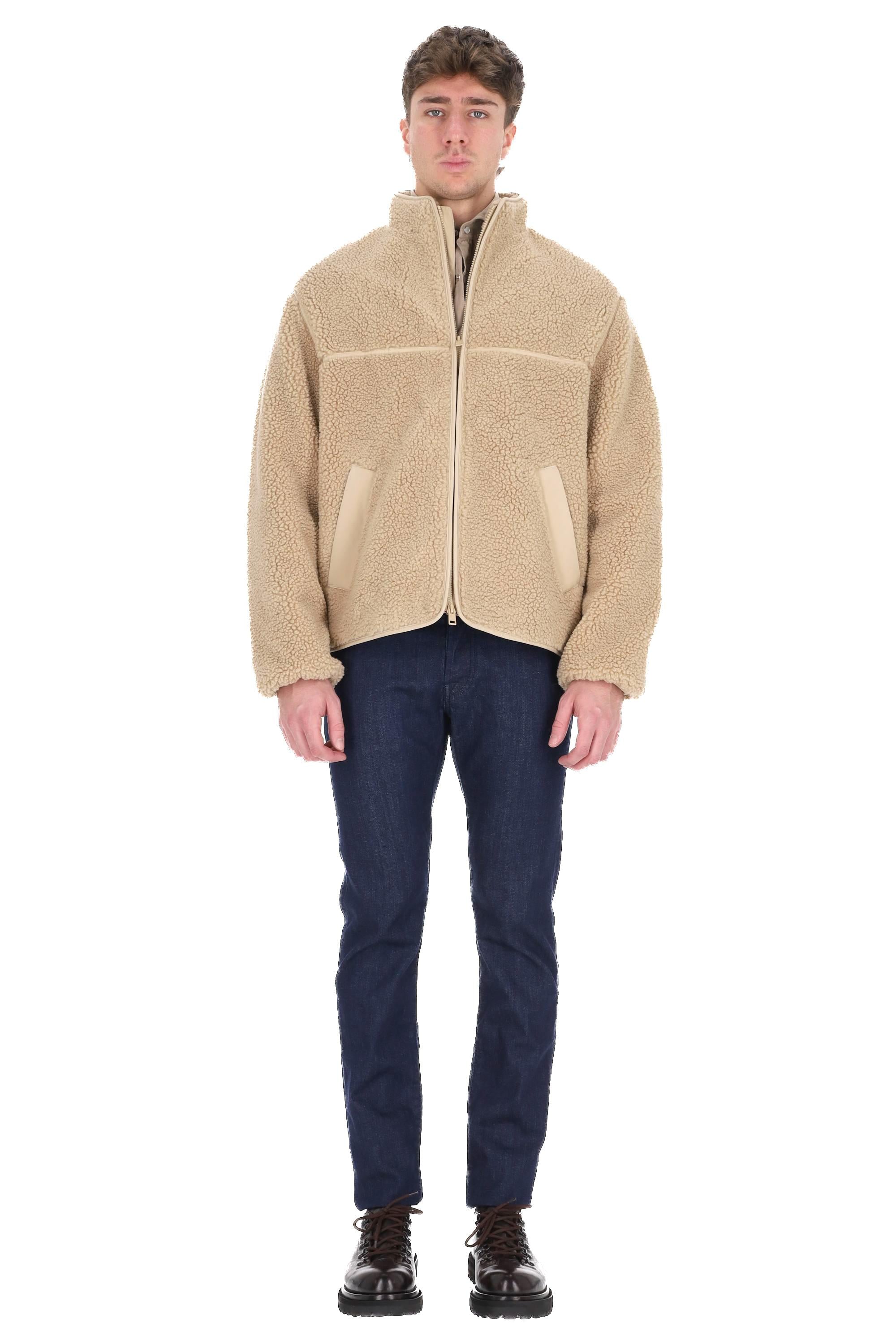 Maison Kitsuné Giubbotto bomber in orsetto over fit PM02120WM2028 0335