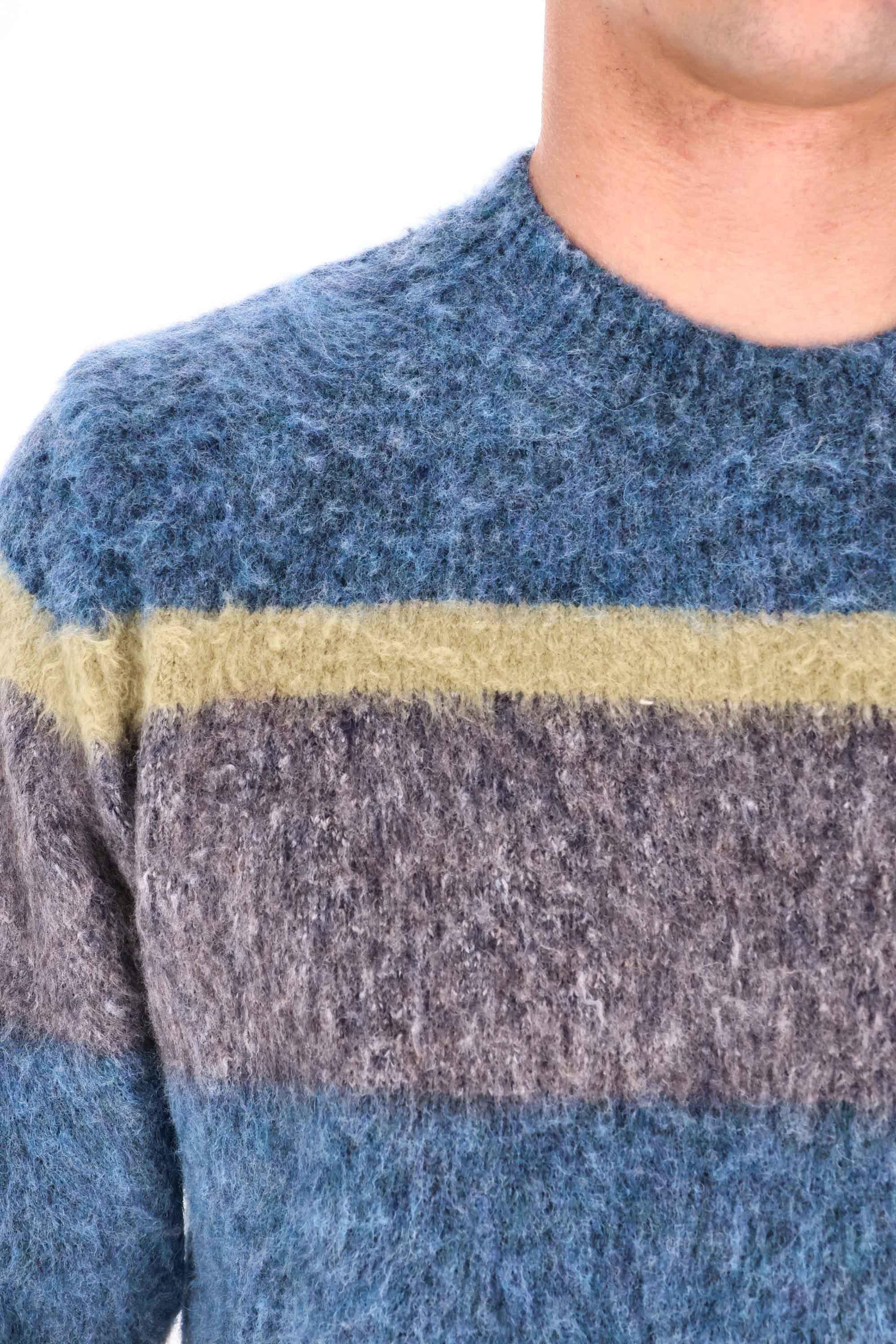 Roberto Collina Maglia girocollo color block in cotone-alpaca 3M44001 M4424