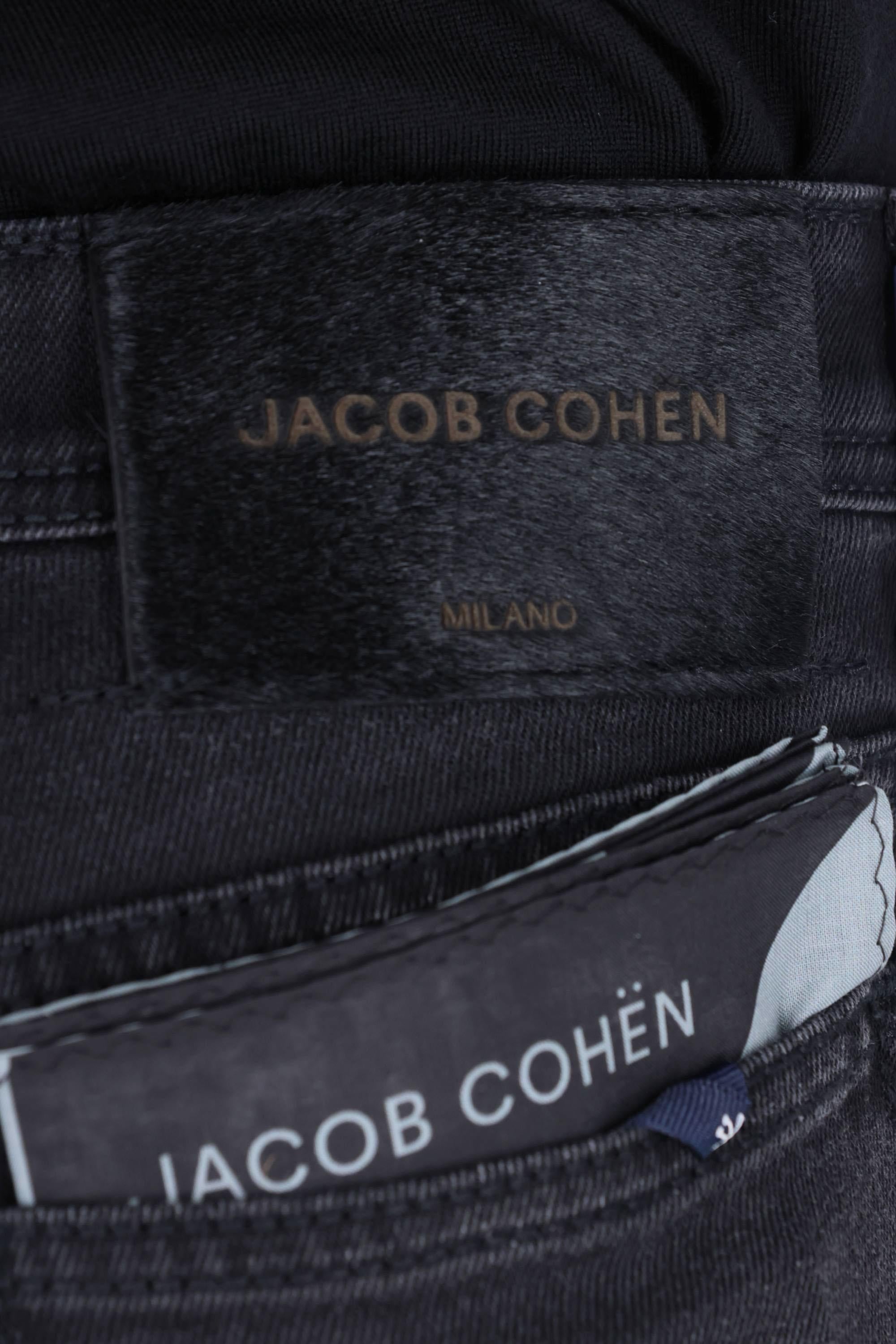 Jacob Cohen Jeans nero delavè in cotone comfort etichetta cavallino Bard fit JUX_QX004 N30 S3591/2 BARD 500D