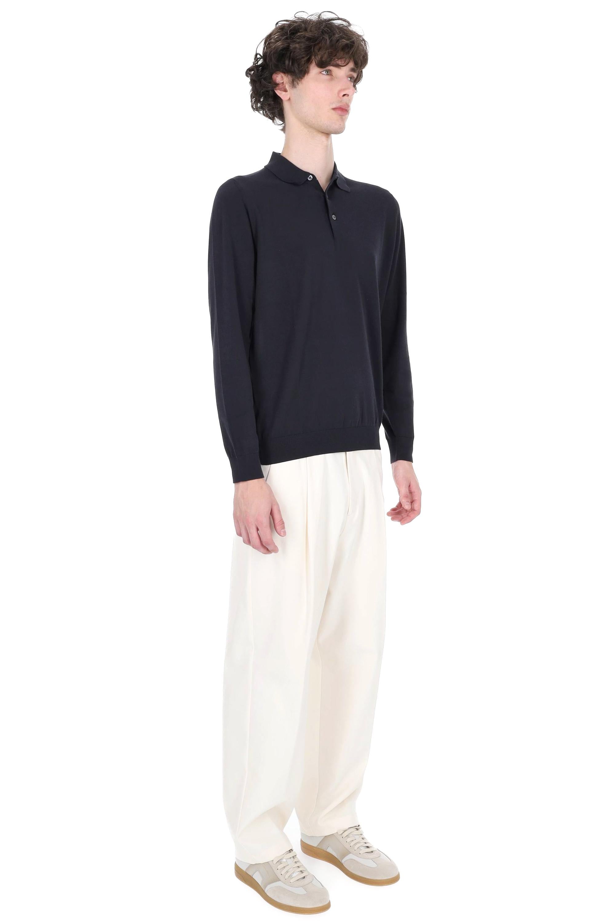 Drumohr Polo manica lunga in cotone D0GN214L-3 795