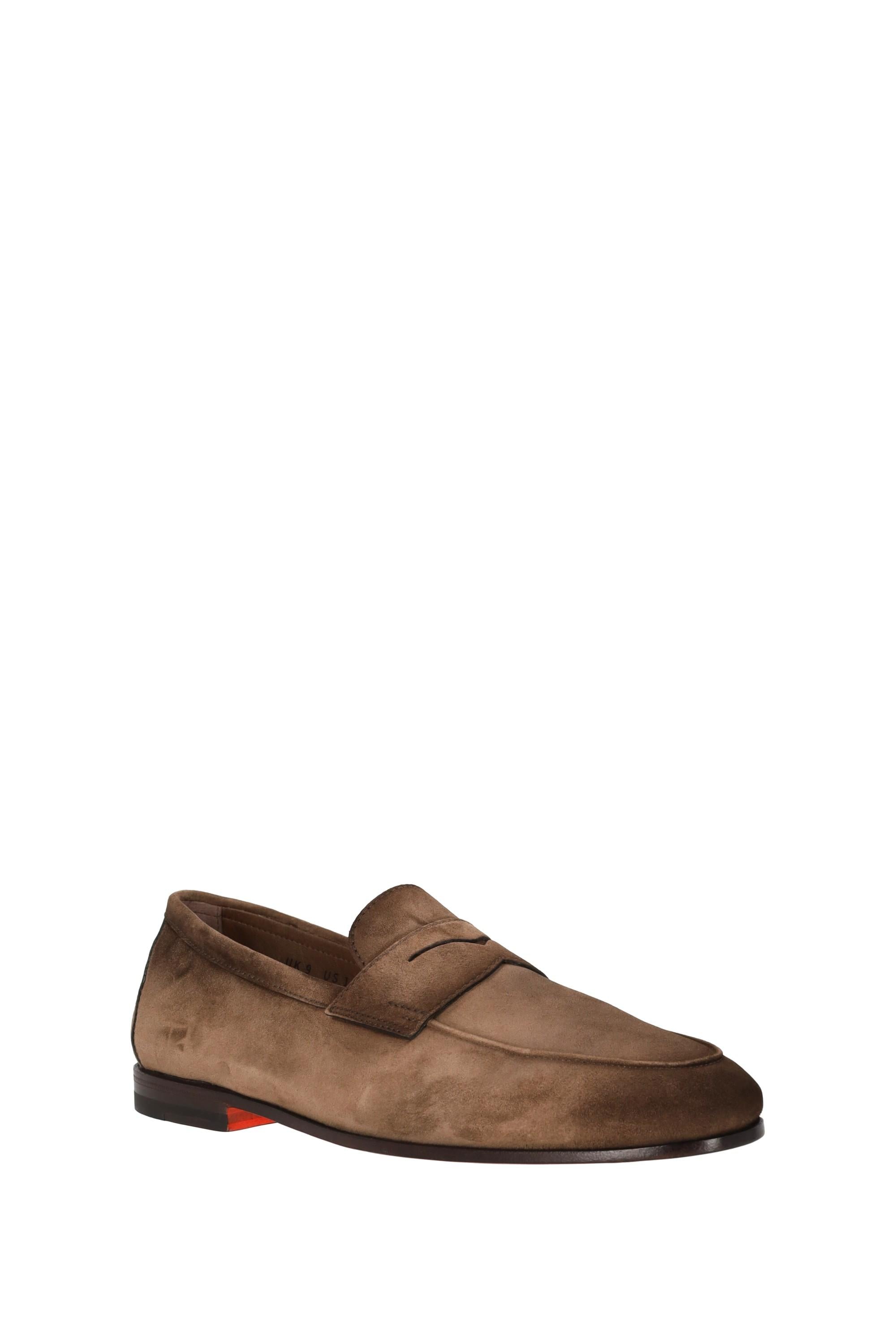 Santoni Mocassino in camoscio lavorazione Goodyear MCNC18837SA4SEAA M21