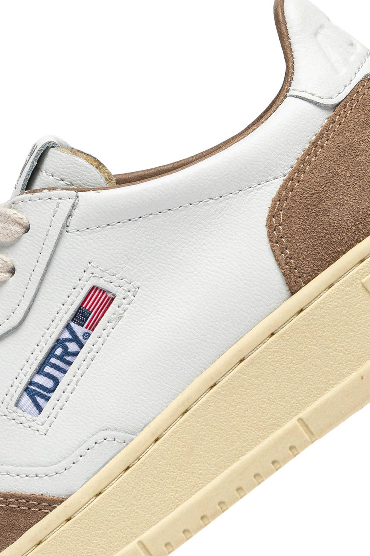 Autry Sneaker donna Medalist in pelle supersoft e camoscio AULW FT02 WHT/ANTIL
