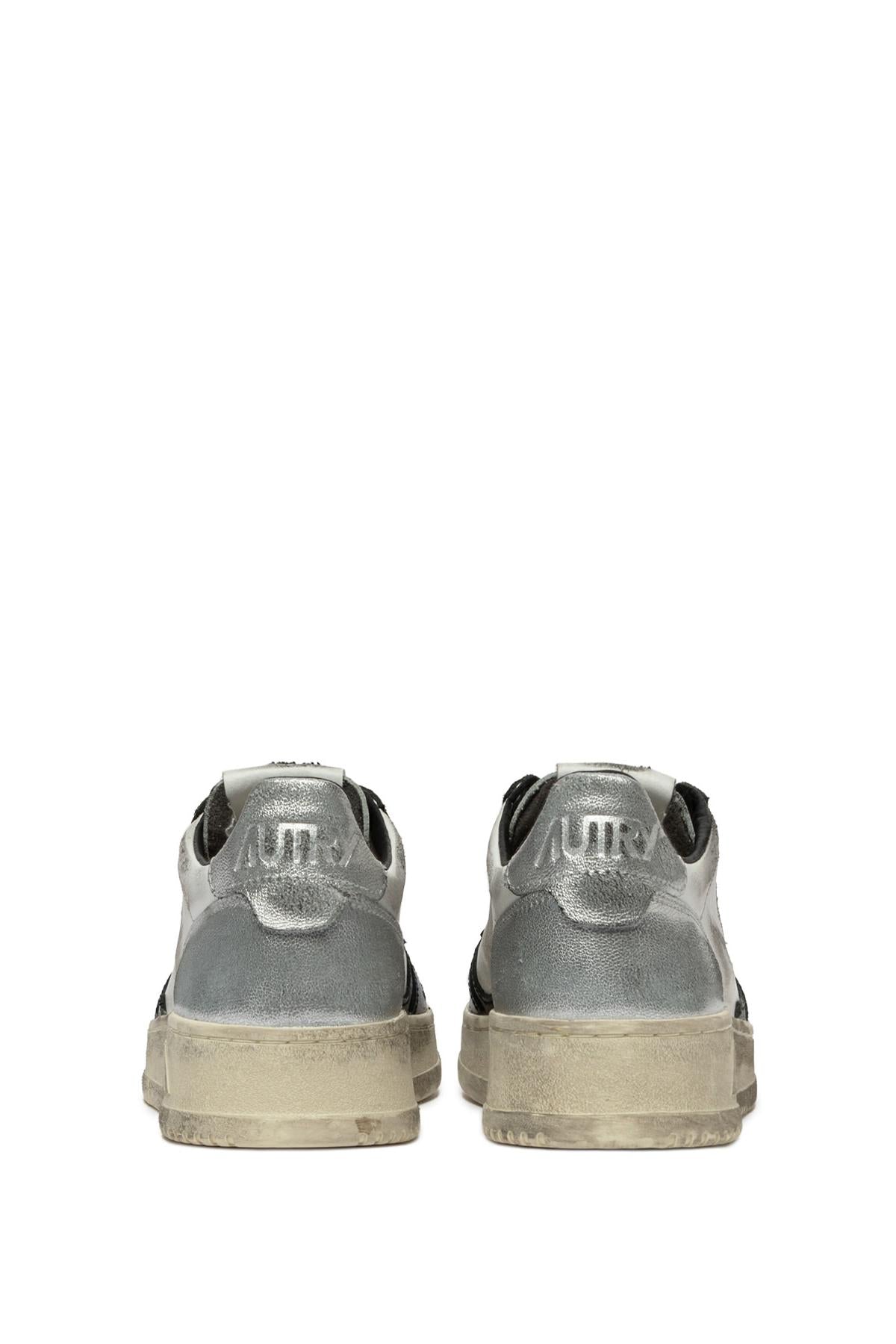 Autry Sneaker Medalist SuperVintage in pelle bicolor AVLM SV11 WHT/BLK/SIL