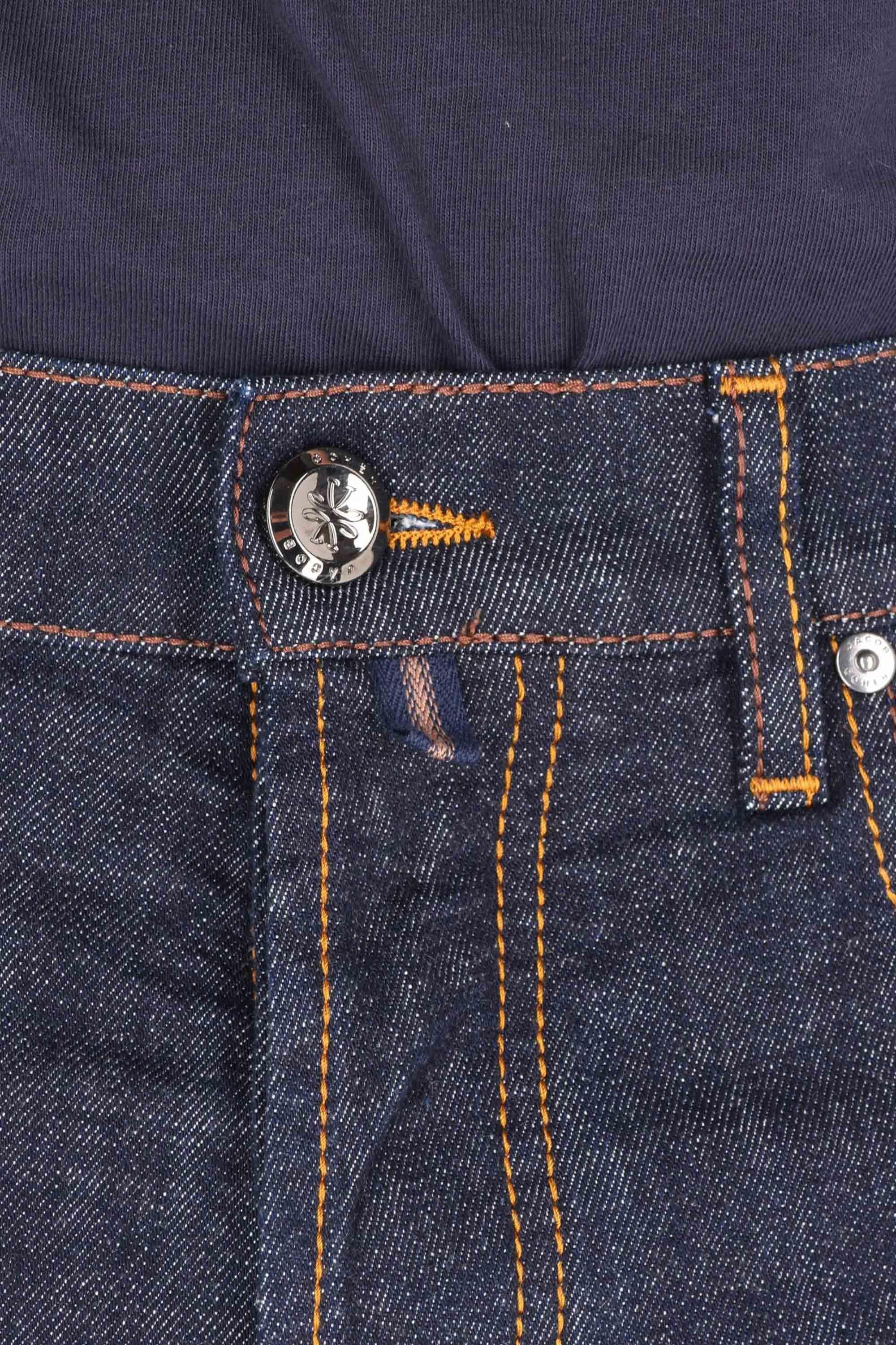 Jacob Cohen Jeans in cotone comfort etichetta saffiano Scott fit QE033 032 S3736 SCOTT 100D