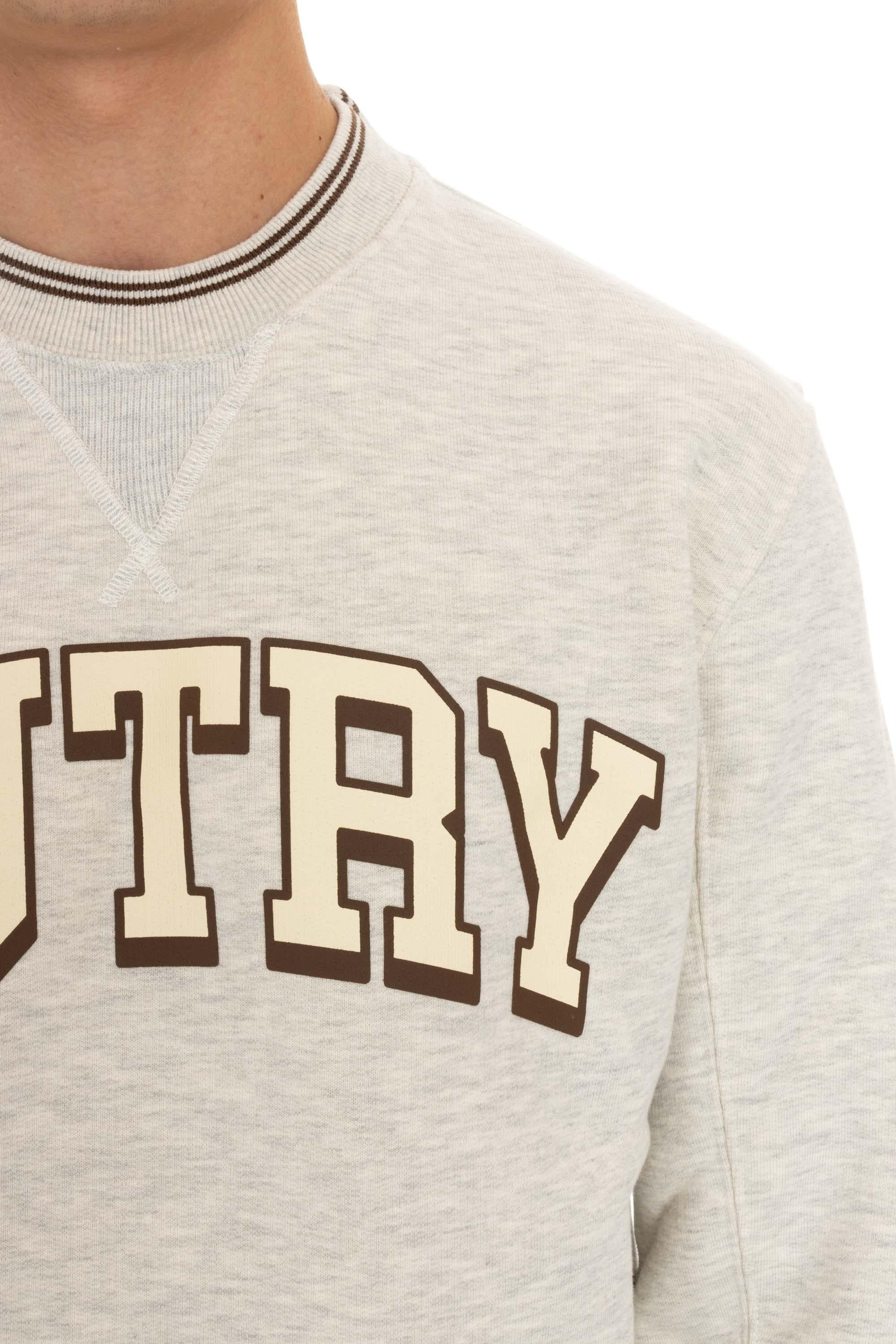 Felpa girocollo in cotone con logo SWPM 03H2 WH/CHOC Autry